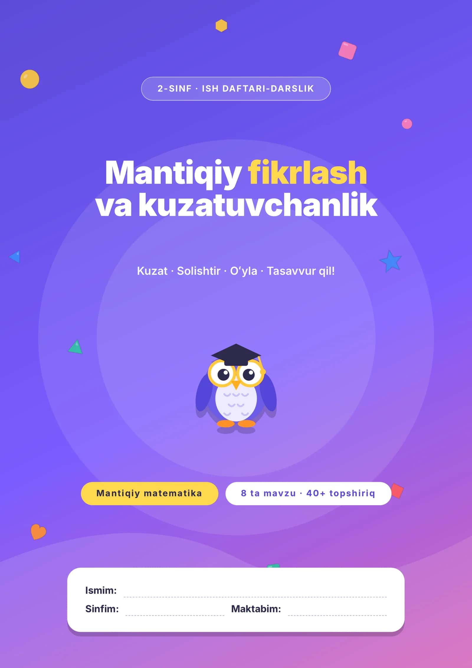 Mantiqiy matematika 2-sinf darslik 1