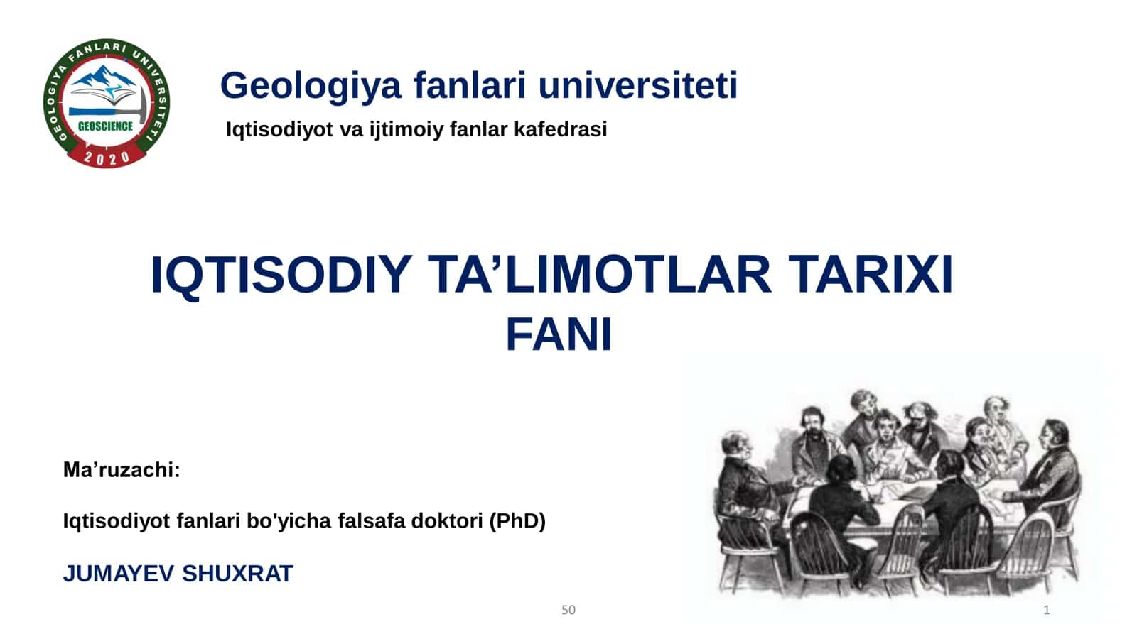 IQTISODIY TA’LIMOTLAR TARIXI 1