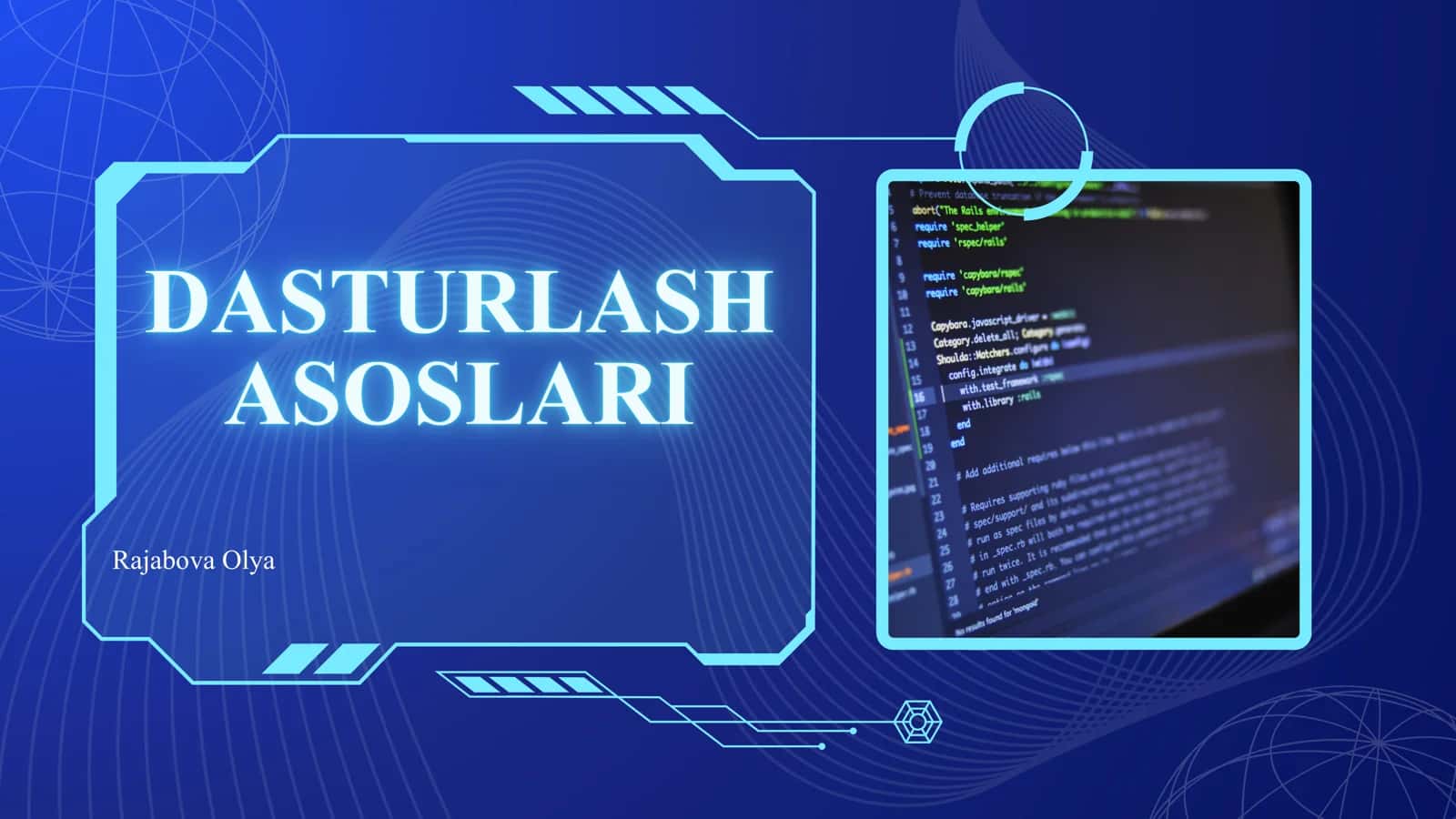 Dasturlash asoslari 1