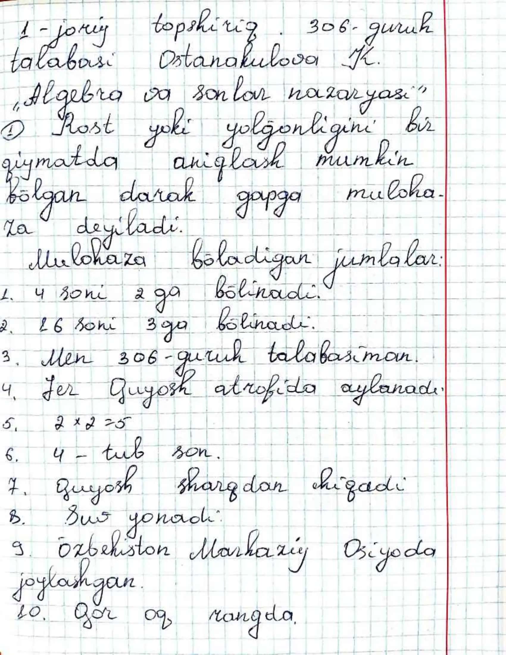 Mulohazalar 1