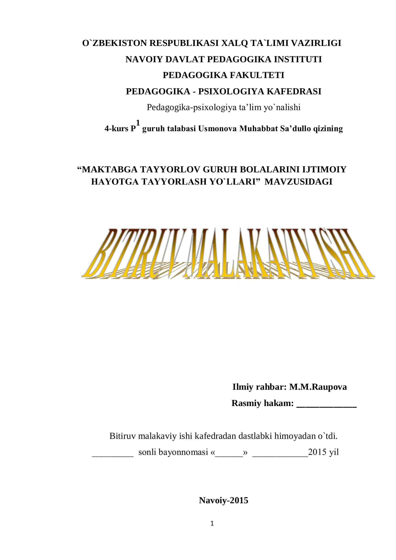 MAKTABGA TAYYORLOV GURUH BOLALARINI IJTIMOIY HAYOTGA TAYYORLASH YO`LLARI 1