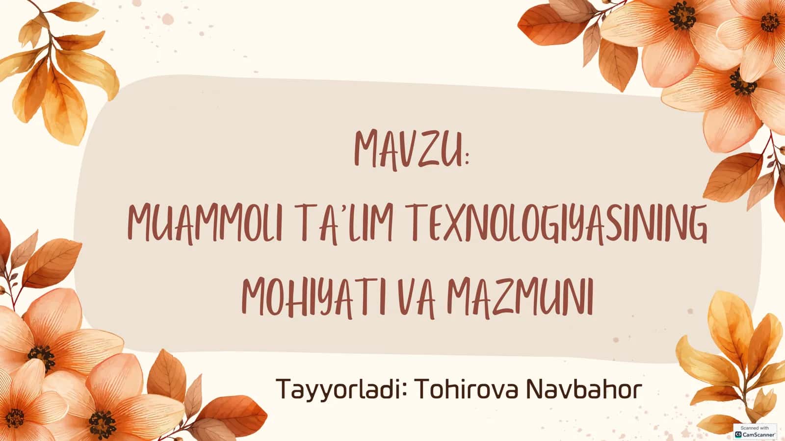 MUAMMOLI TA'LIM TEXNOLOGIYASINING MOHIYATI VA MAZMUNI 1