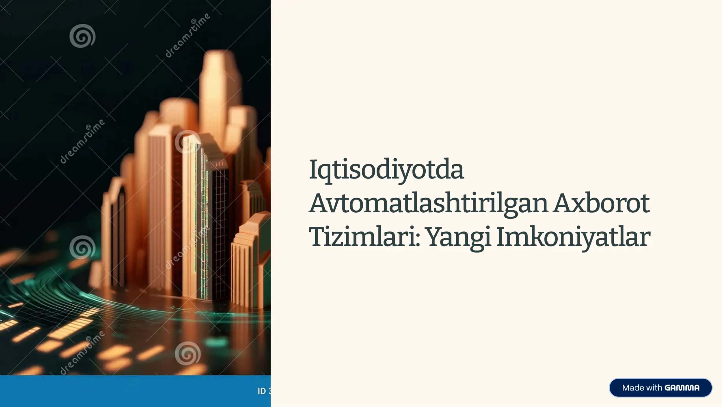 Iqtisodiyotda avtomatlashtirilgan axborot tizimlari: Yangi imkoniyatlar. 1