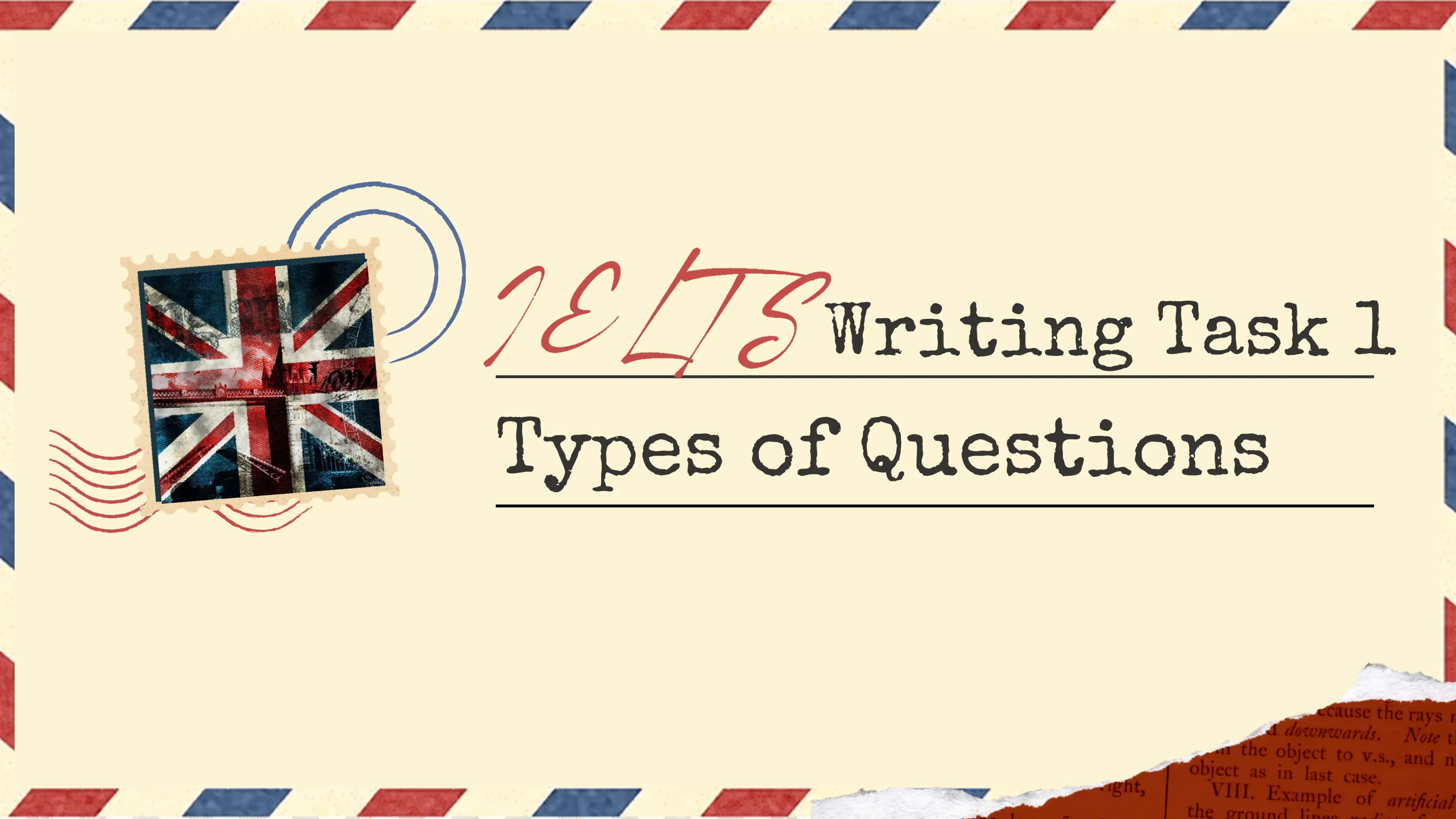 IELTS Writing Task 1 Question types 1