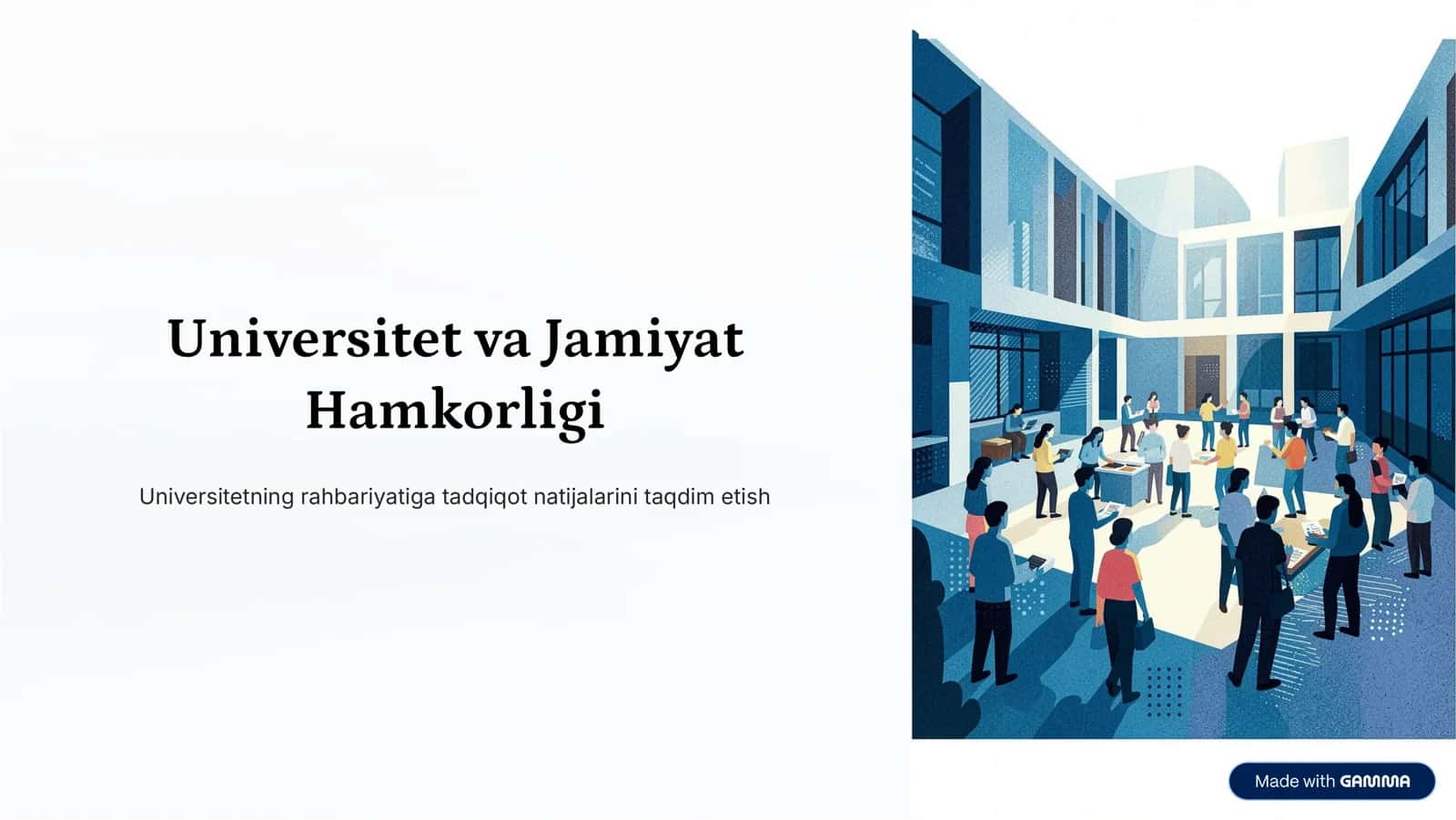 Universitet va Jamiyat Hamkorligi 1
