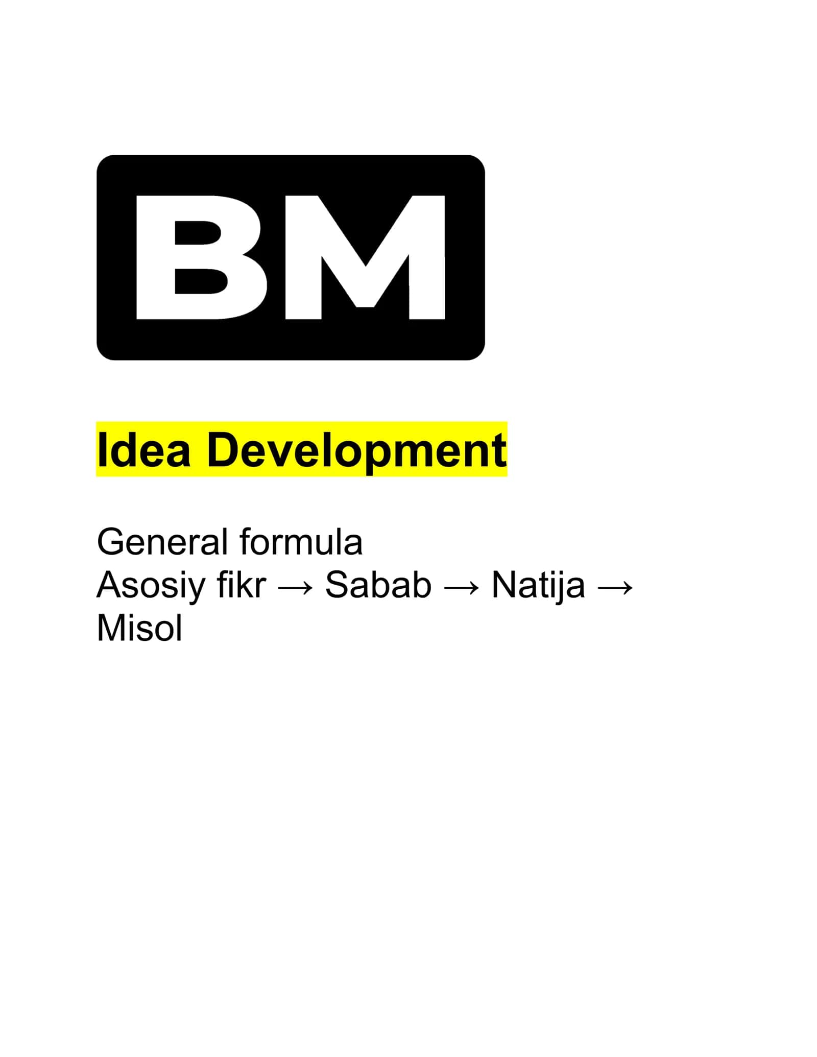Idea Development 1