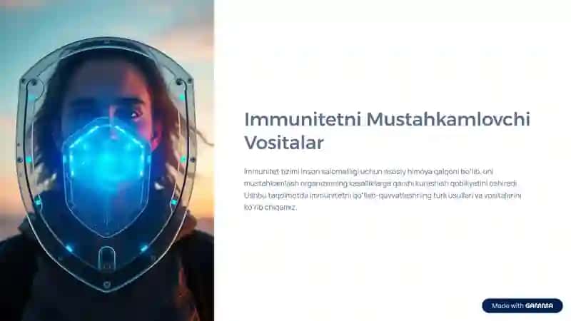 Immunitetni Mustahkamlovchi Vositalar