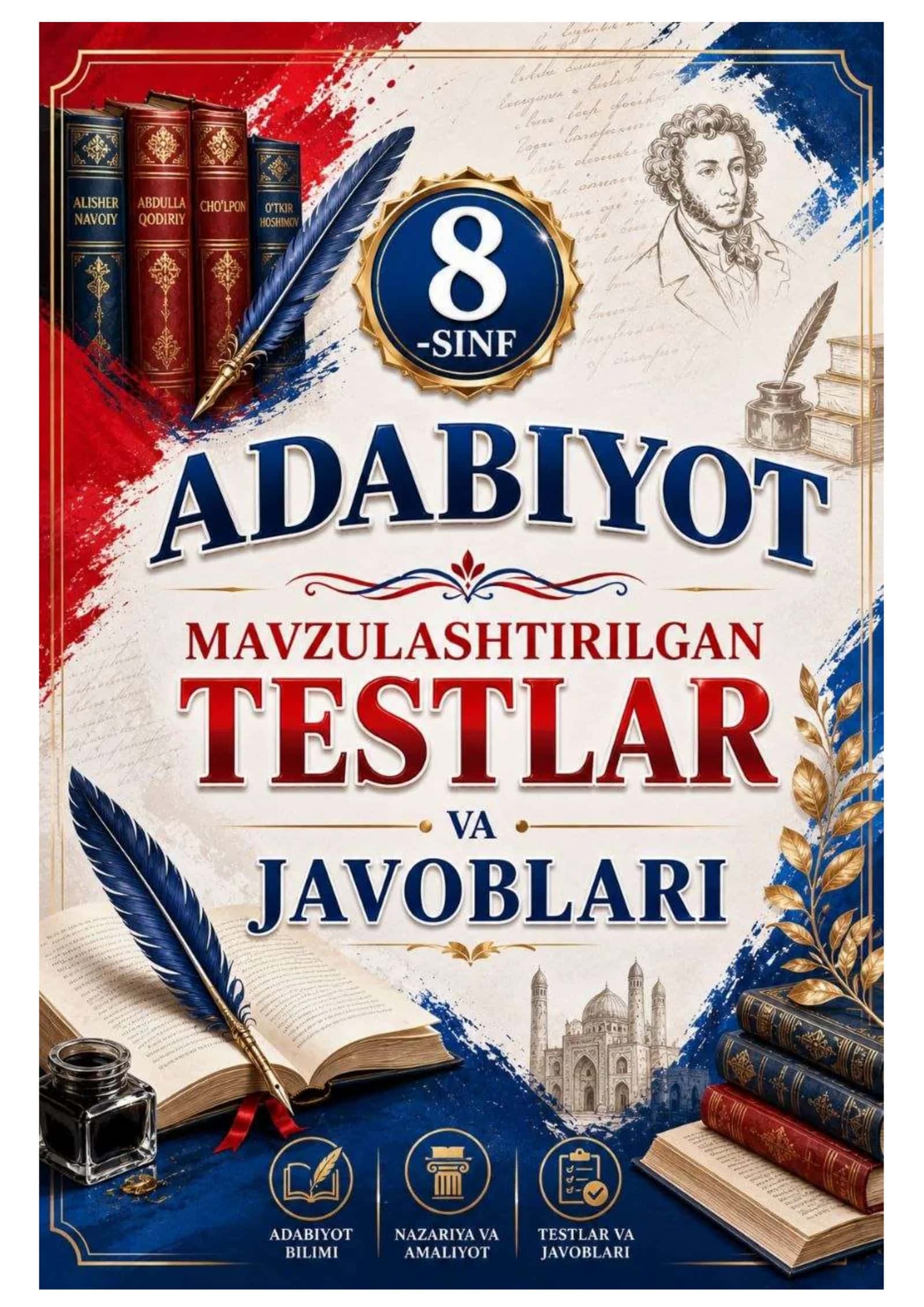 8-SINF ADABIYOT  MAVZULASHTIRILGAN TESTLAR TO'PLAMI 2026 YIL 1