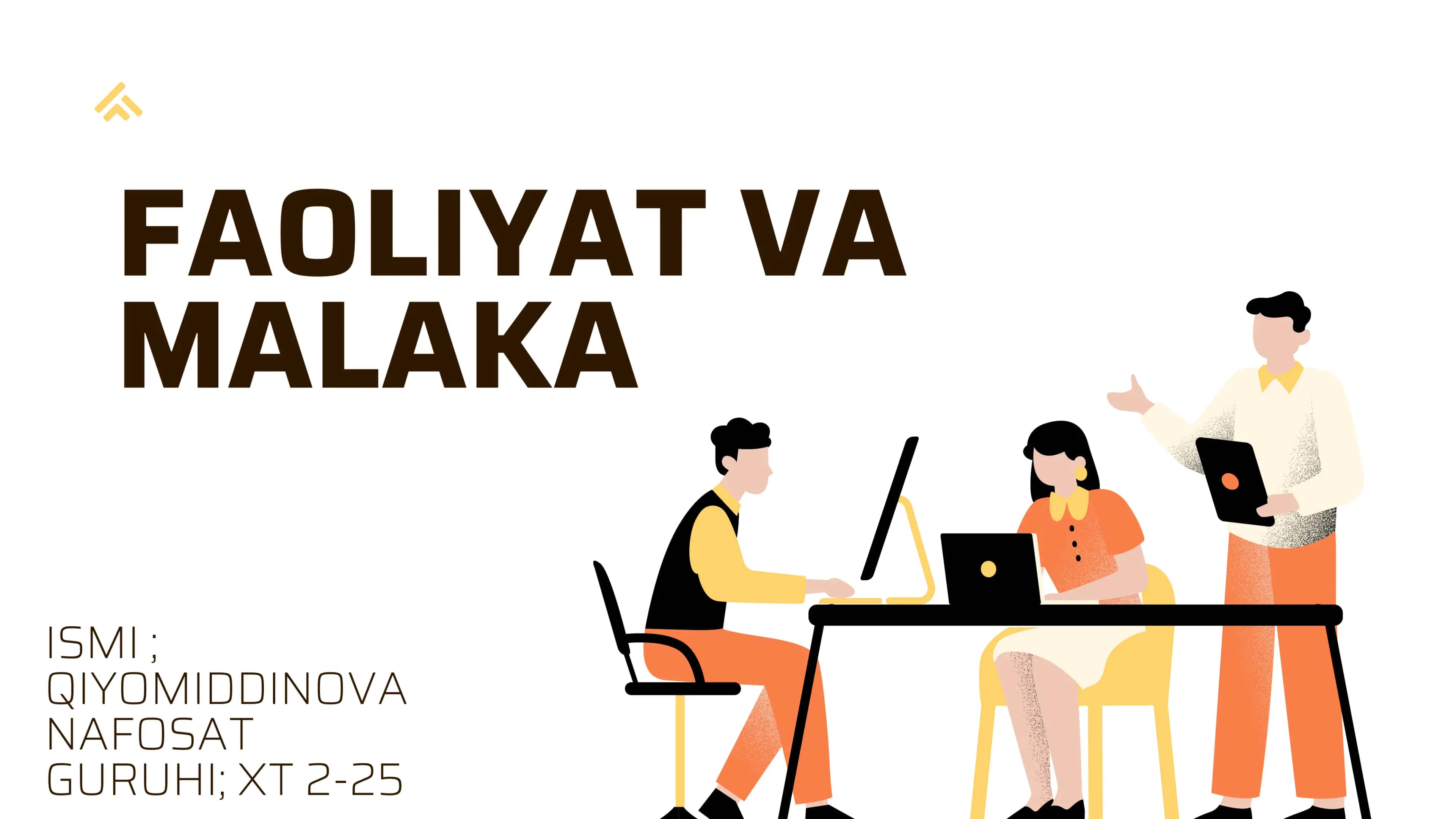 Faoliyat va Malaka Ismi 1