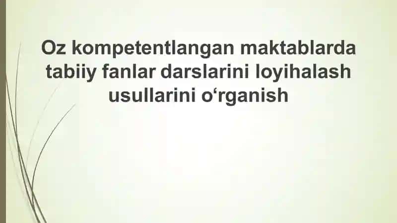 O'quv maqsadlarini aniqlash va formulalash 1