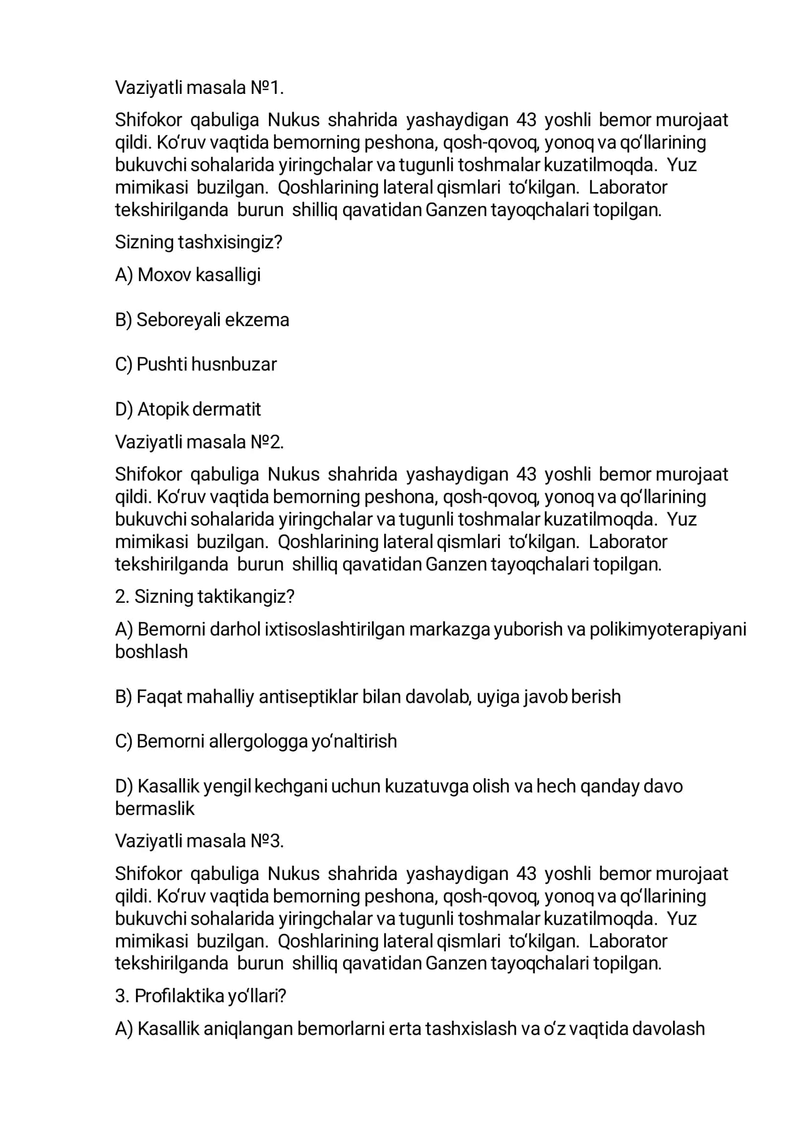 Vaziyatli masala №1 1