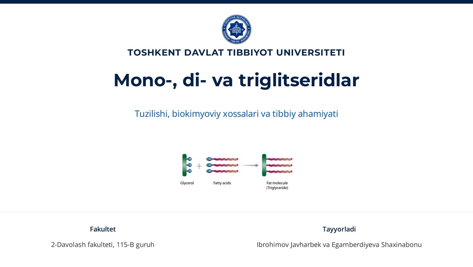 Mono-, di- va triglitseridlar 1