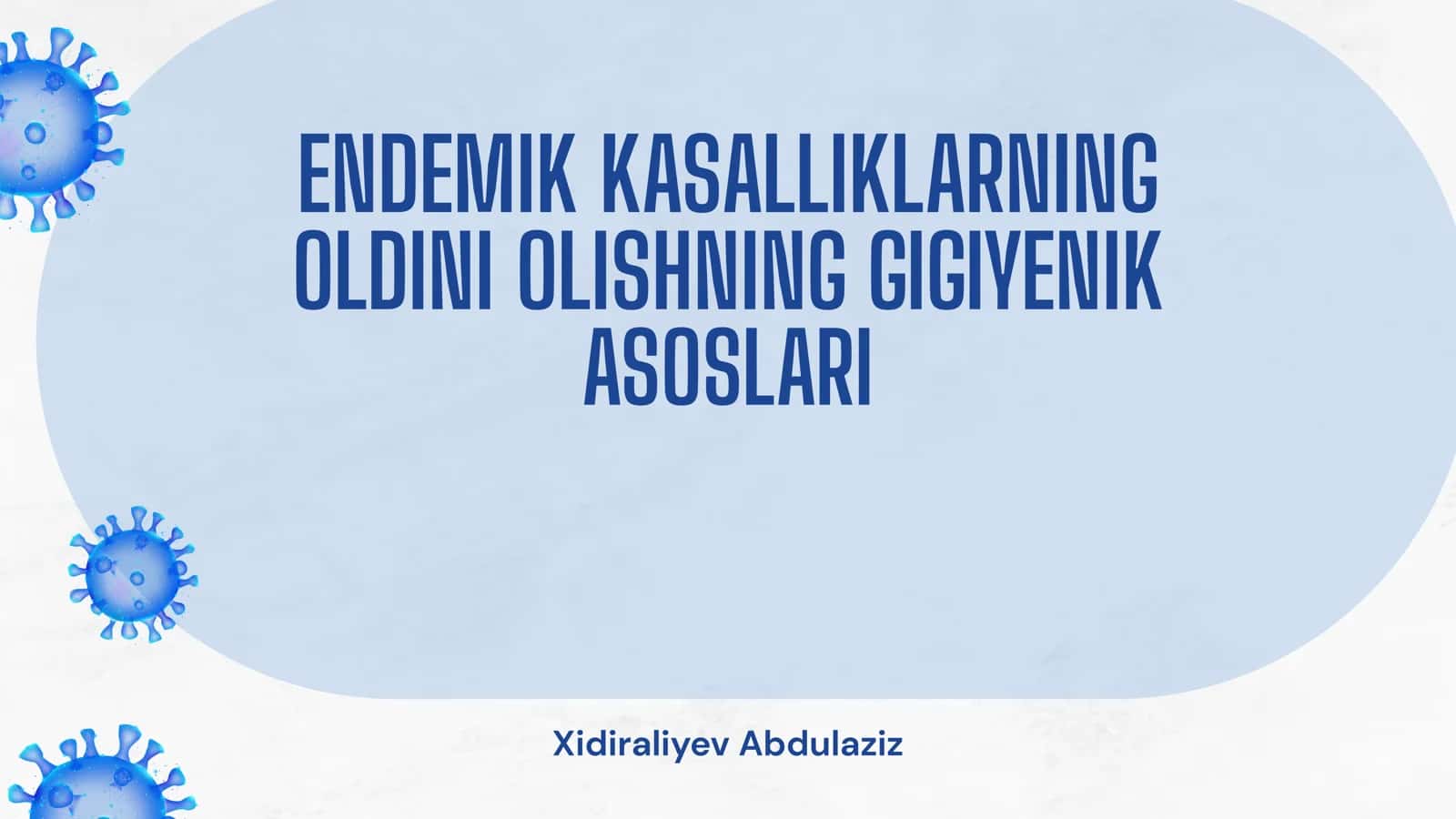 Endemik Kasalliklarning Oldini Olishing Gigiyenik Asoslari 1