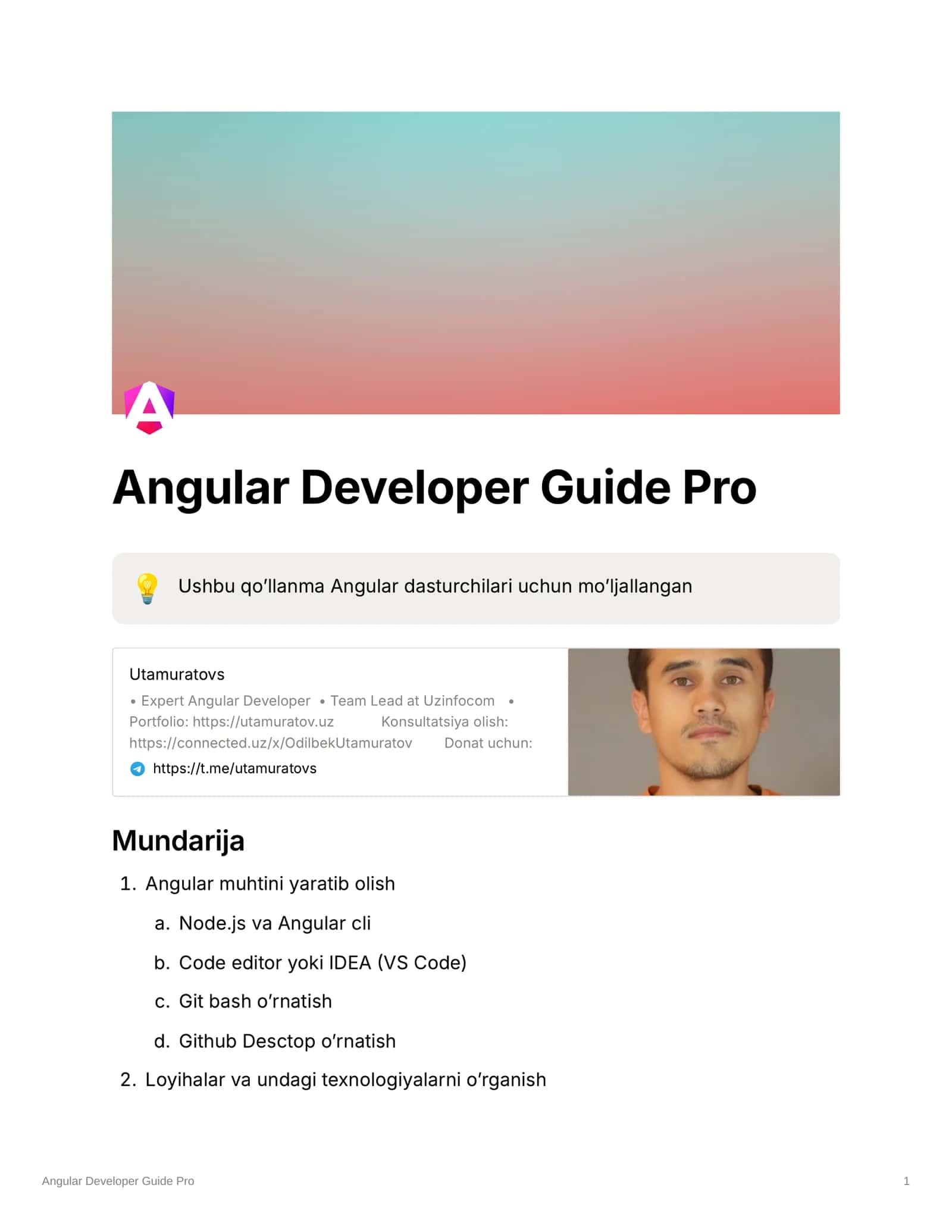Angular Developer Guide Pro v1 1