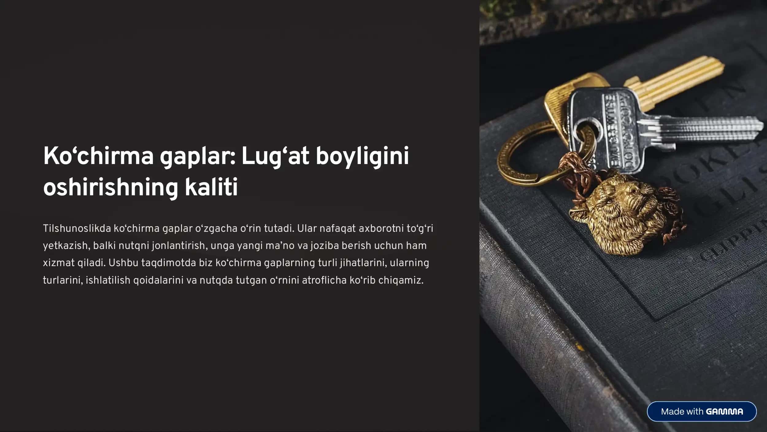 Ko8chirma gaplar: Lug8at boyligini oshirishning kaliti 1