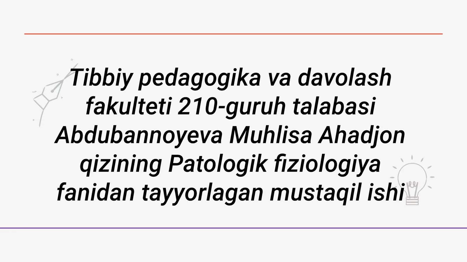 Irsiyat va xomila davri(ona-yo'ldosh-xomila tizimi)patoﬁziologiyasi 1