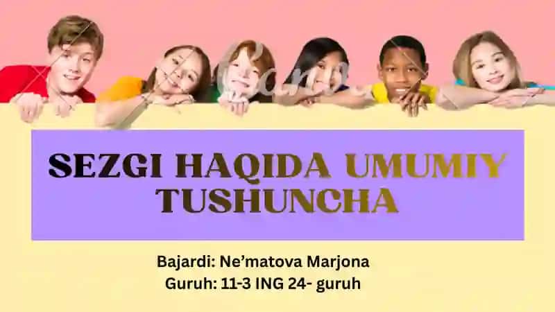 Sezgi Haqida Umumiy tushuncha 1