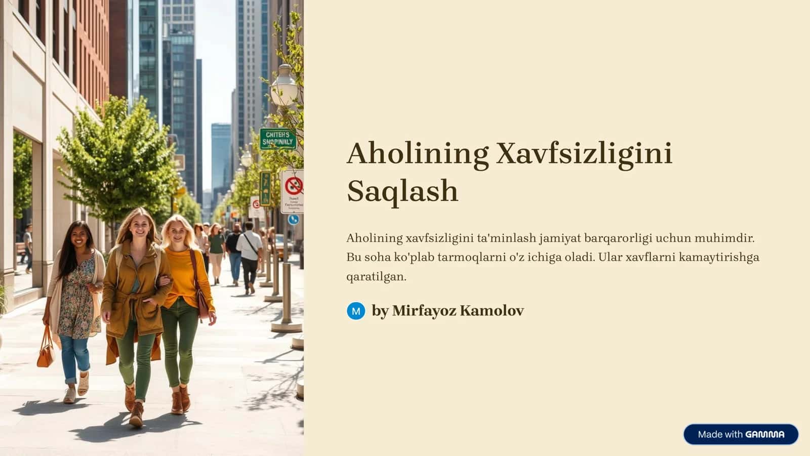 Aholining Xavfsizligini Saqlash 1