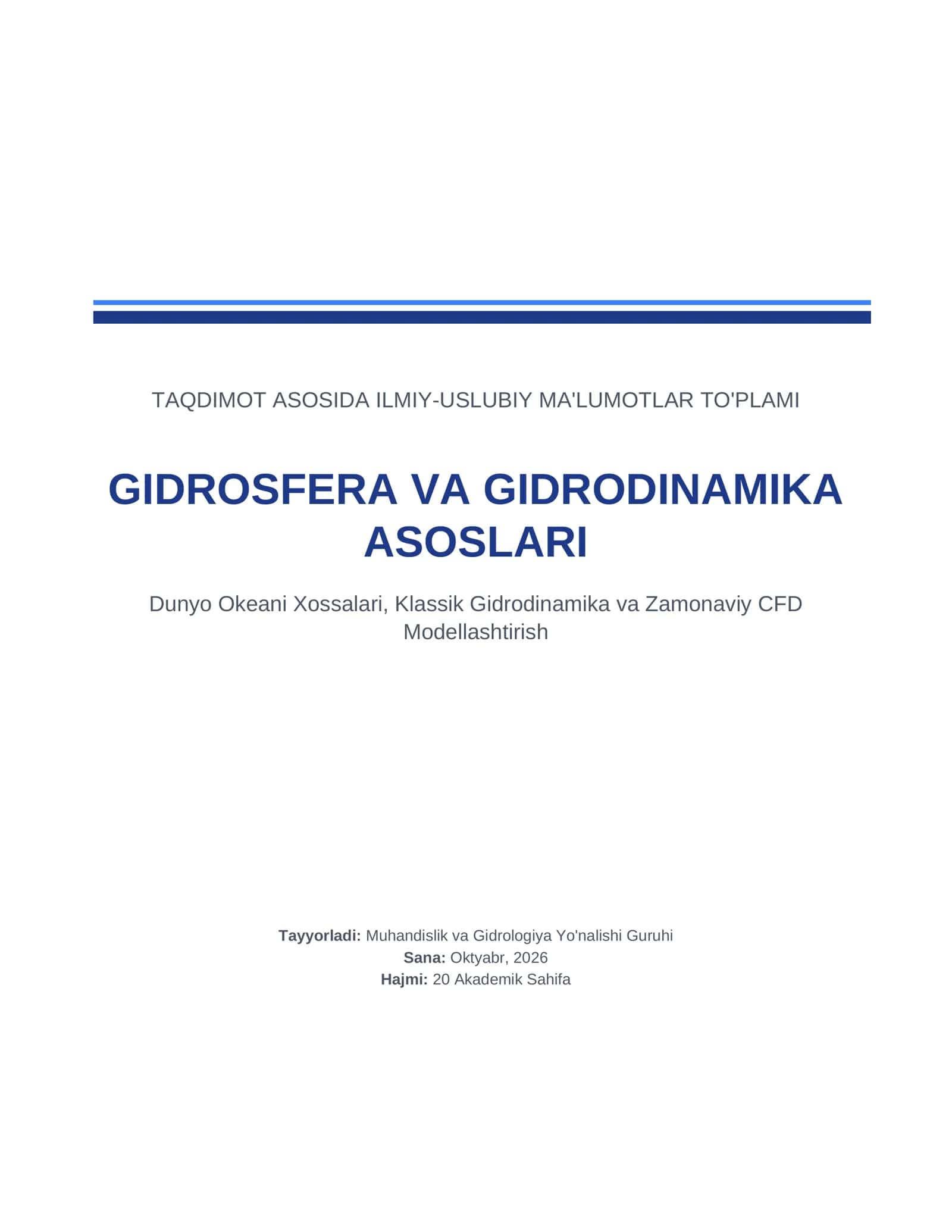 TAQDIMOT ASOSIDA ILMIY-USLUBIY MA'LUMOTLAR TO'PLAMI 1