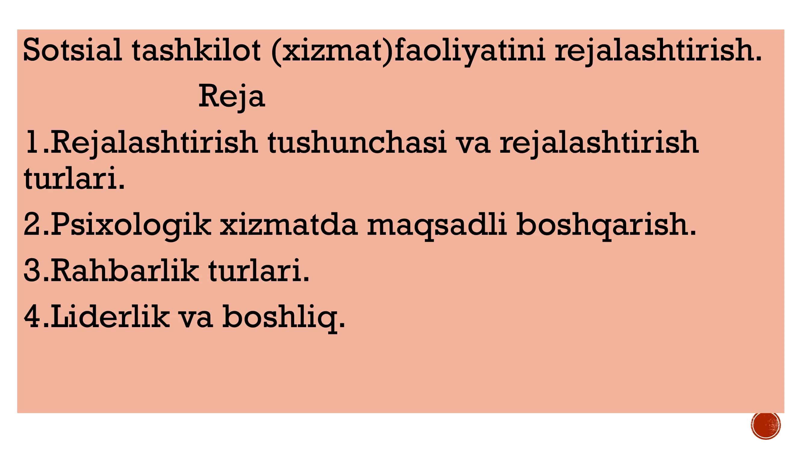 Psixologik xizmatlar sohasida boshqaruv 1