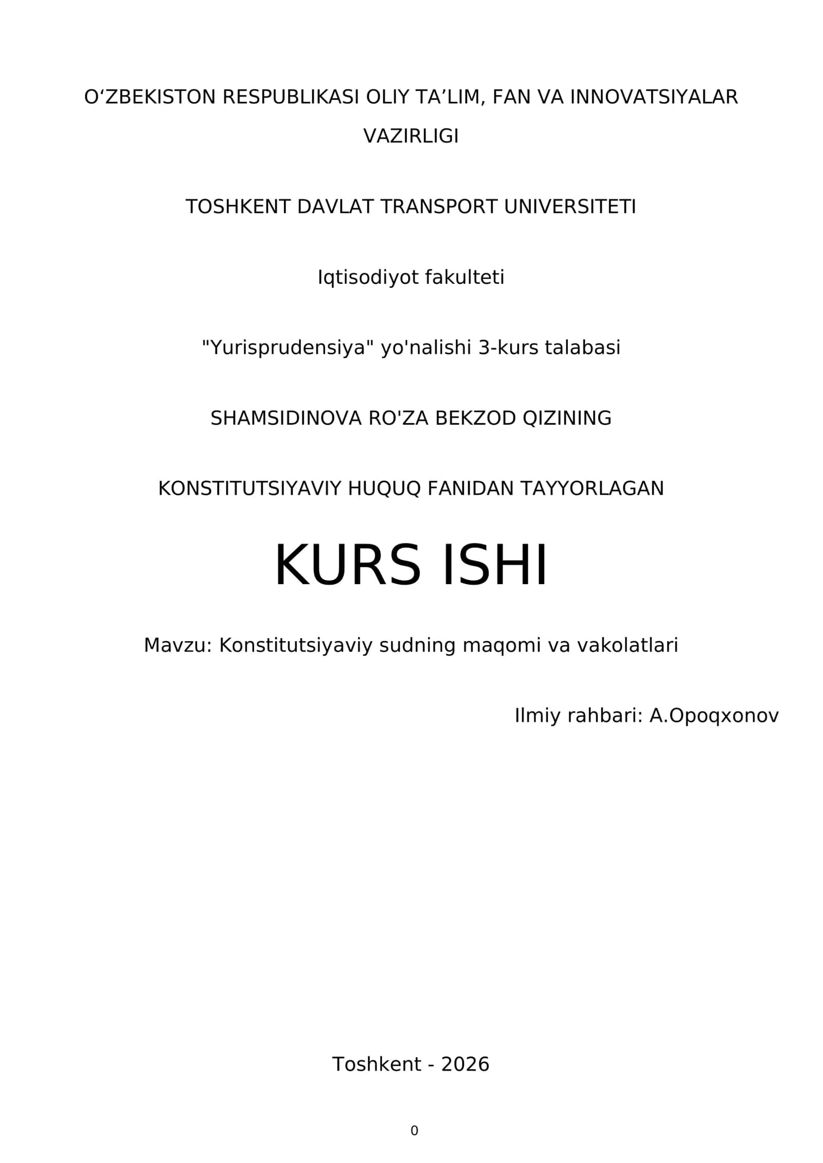 Konstitutsiyaviy Sudning Maqomi va Vakolatlari 1