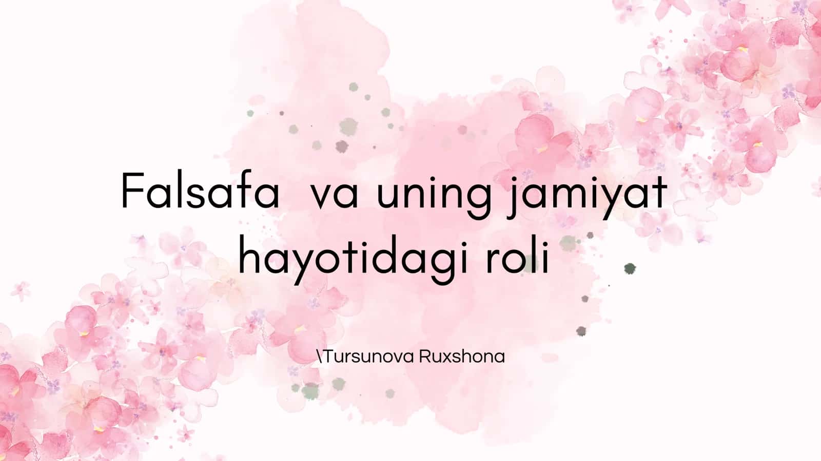 Falsafa va uning jamiyat hayotidagi roli 1