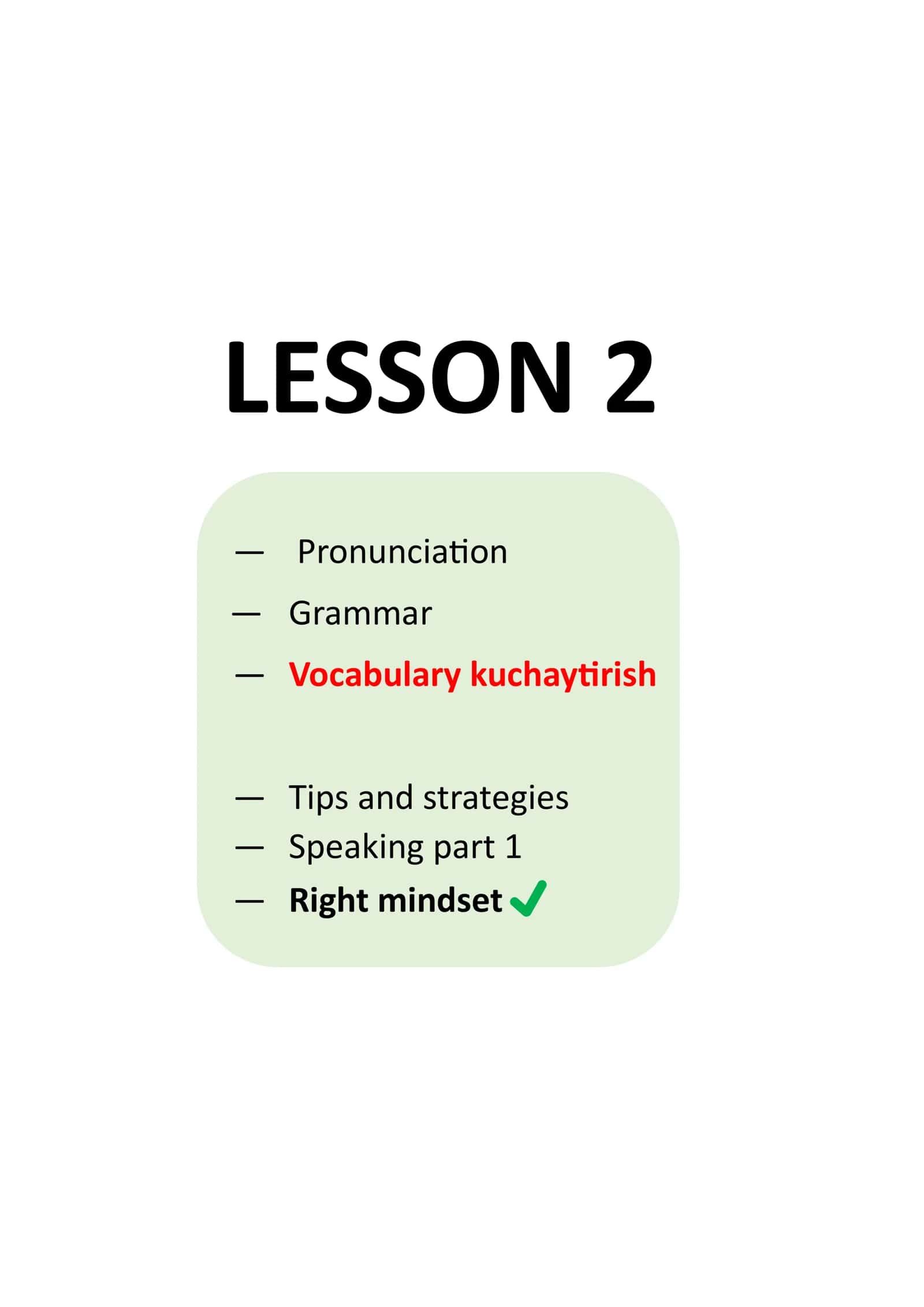 Lesson 2: Work and Study Vocabulary 1