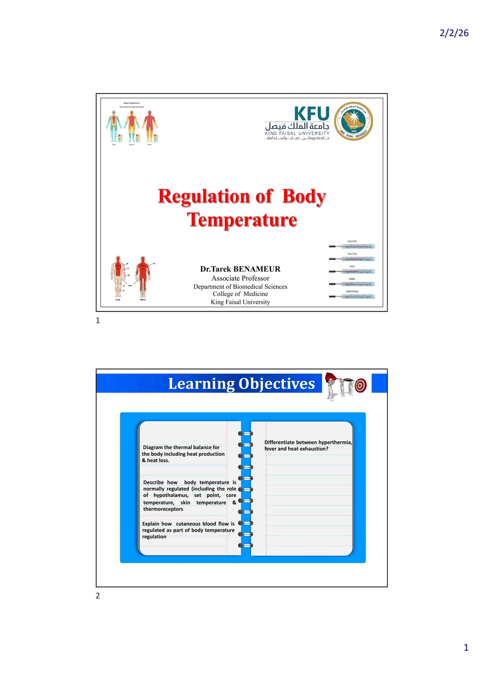 Temperature Regulation of the Body 1