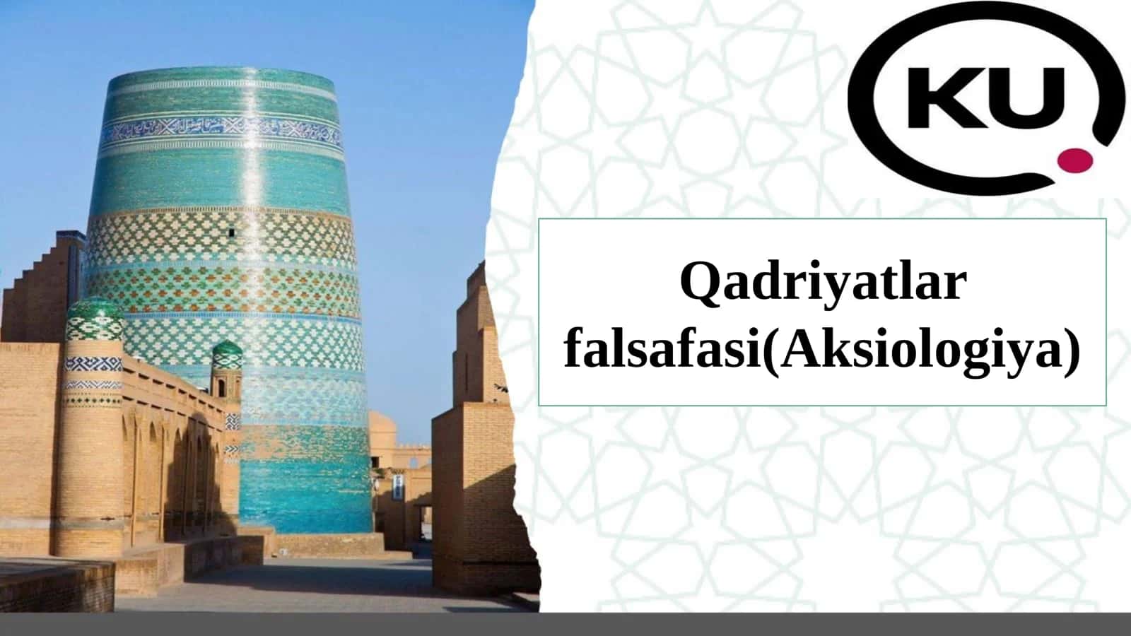 Qadriyatlar falsafasi(Aksiologiya) Reja 1
