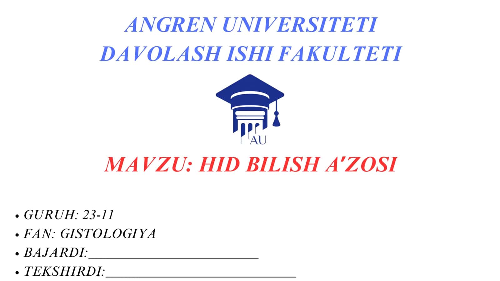 HID BILISH AʼZOSI 1