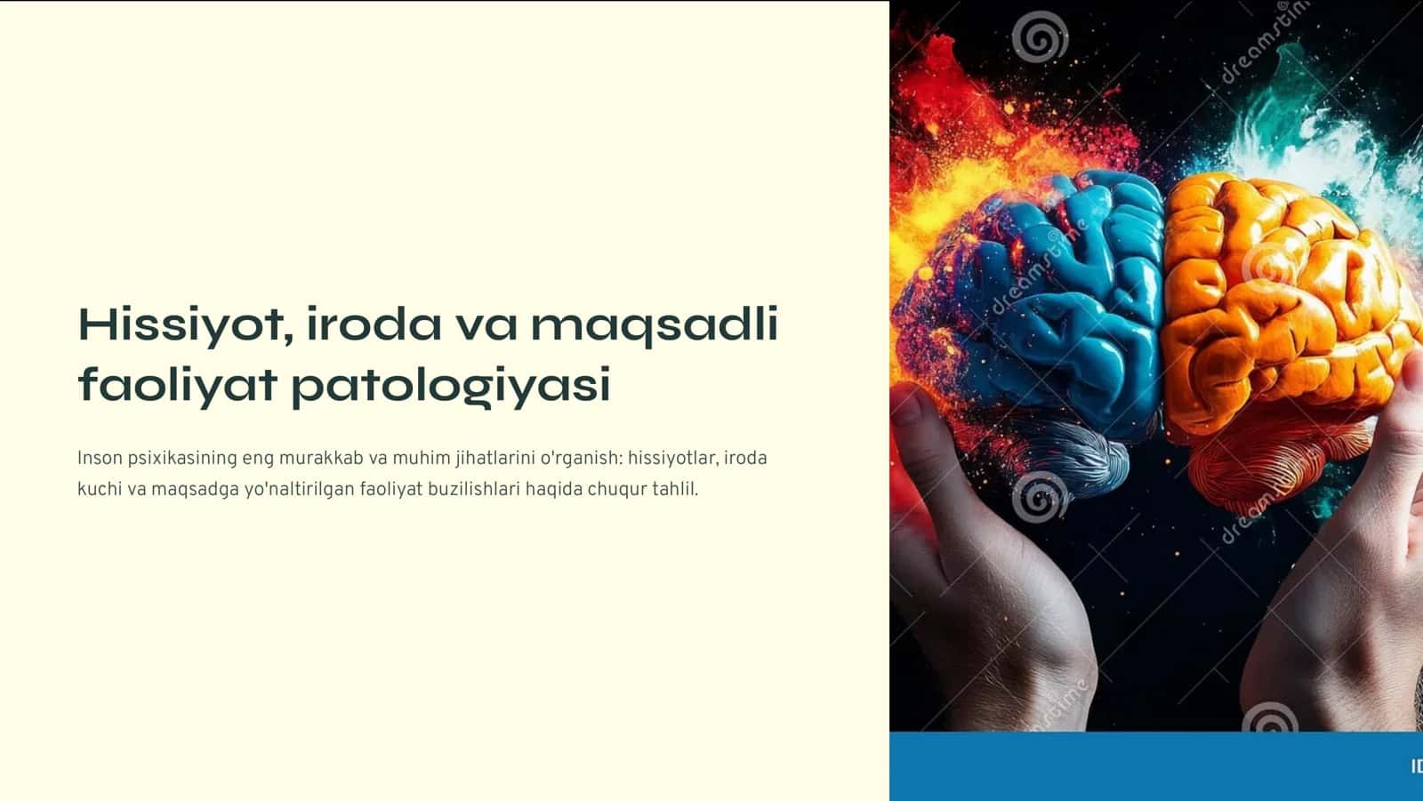 Hissiyot, iroda va maqsadli faoliyat patologiyasi 1