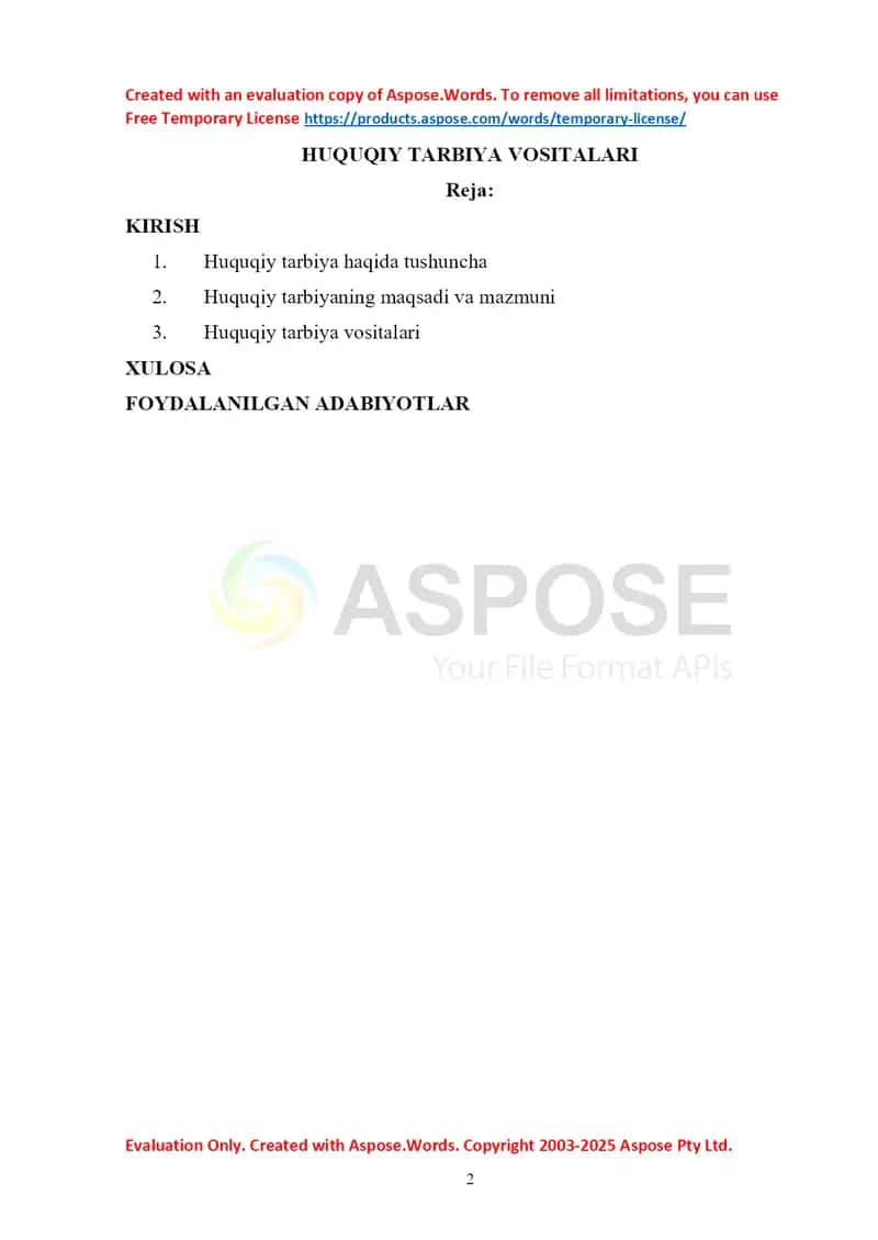 HUQUQIY TARBIYA VOSITALARI 1