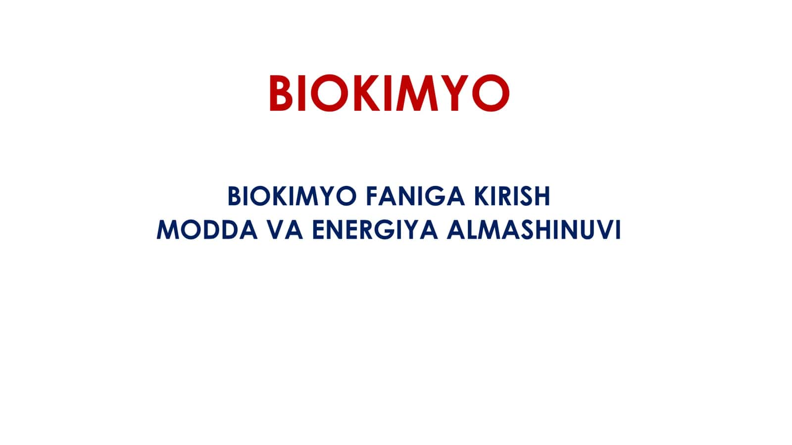 BIOKIMYO 1