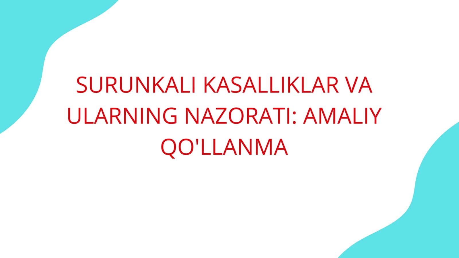 tibbiy ma'lumotlar va tavsiyalar 1