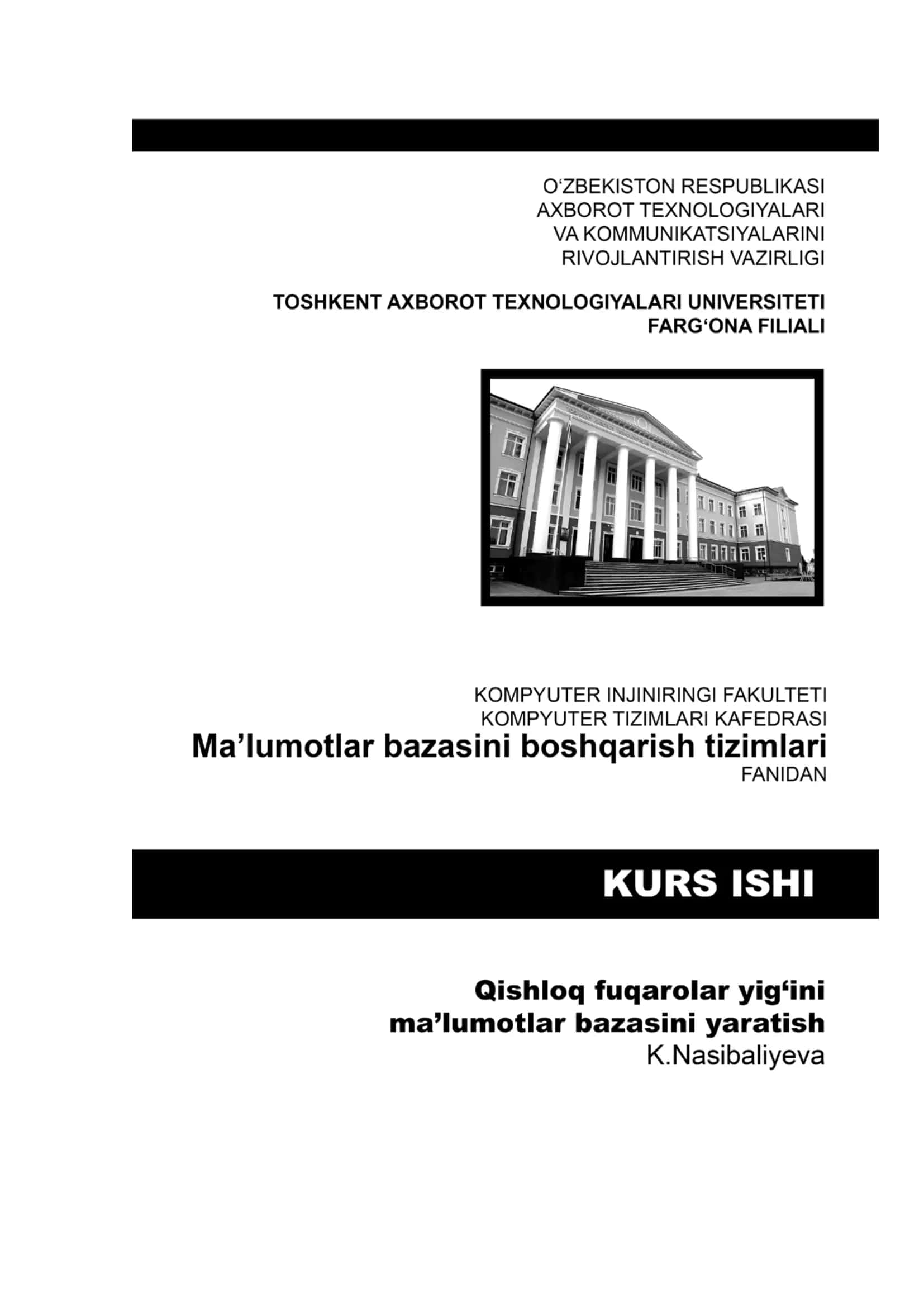 Qishloq fuqorolar yig’ini ma’lumotlar bazasini yaratish 1