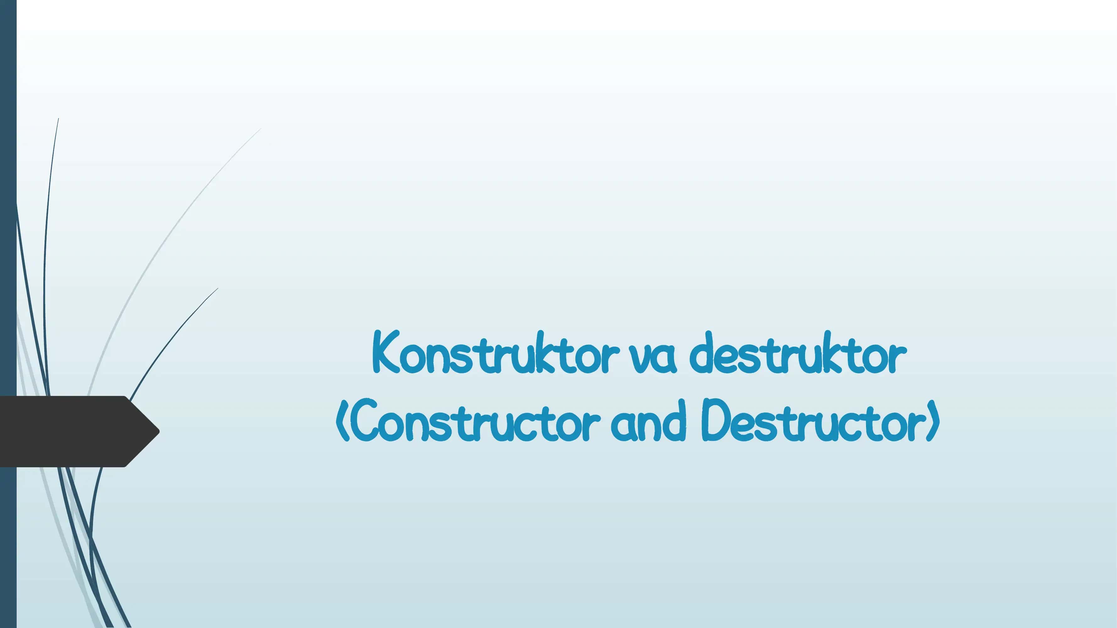 Konstruktor va destruktor 1