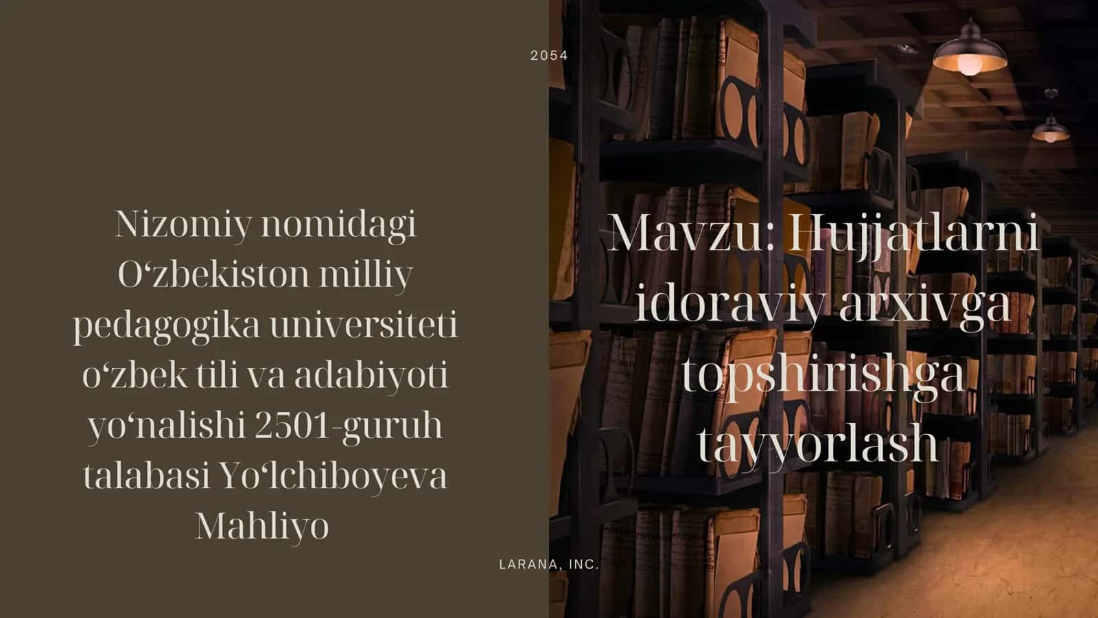 Idoraviy arxivning ahamiyati 1