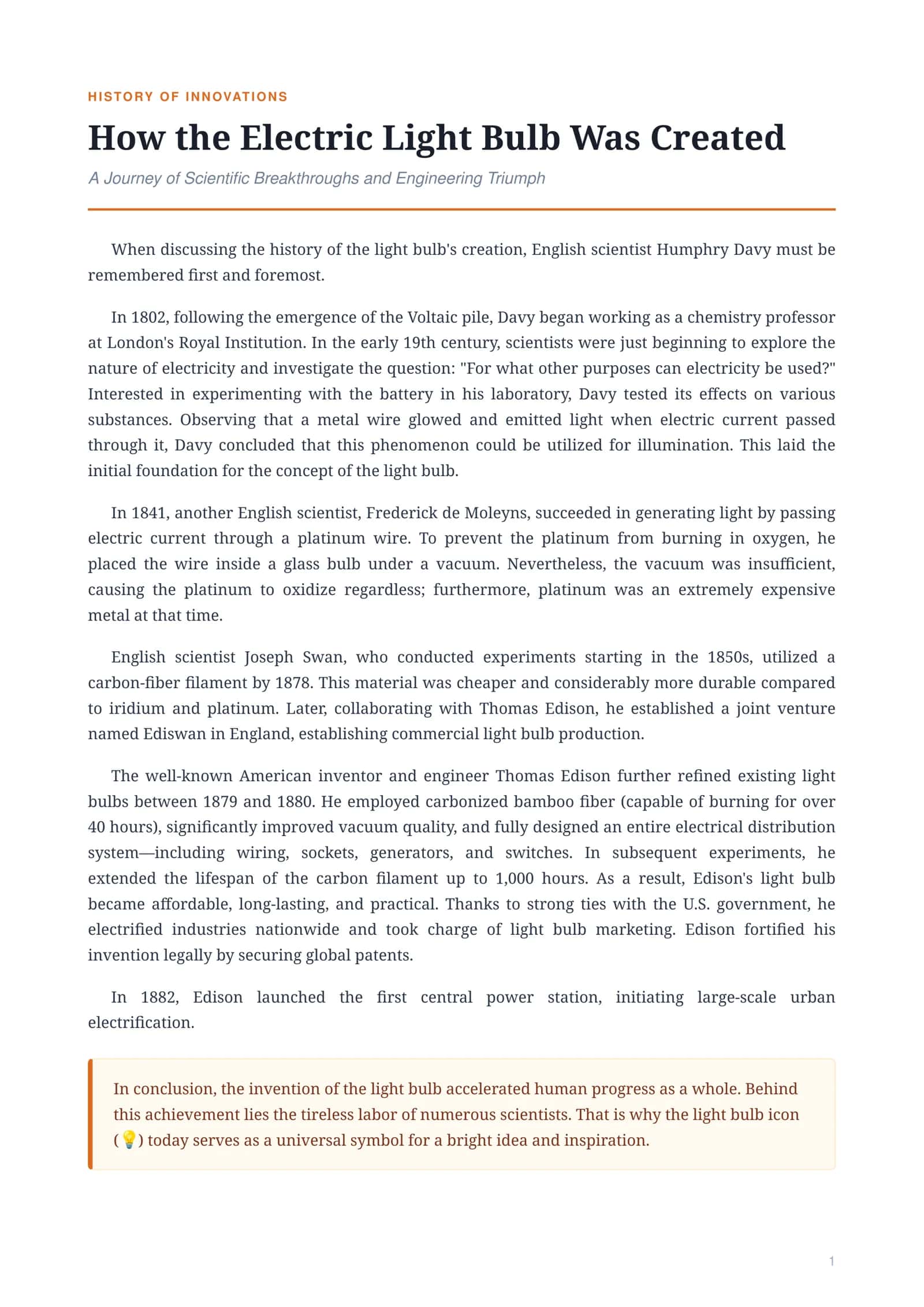English article 1