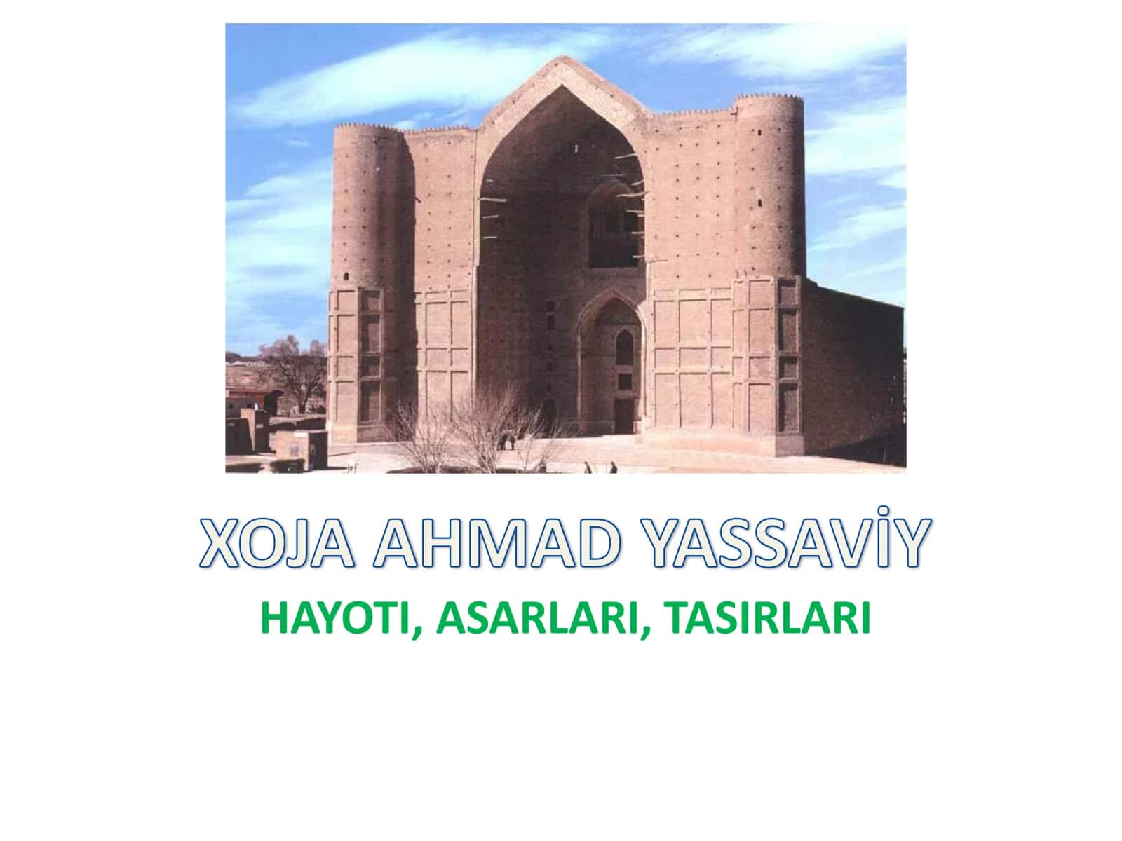 Xo'ja Ahmad Yassaviy 1