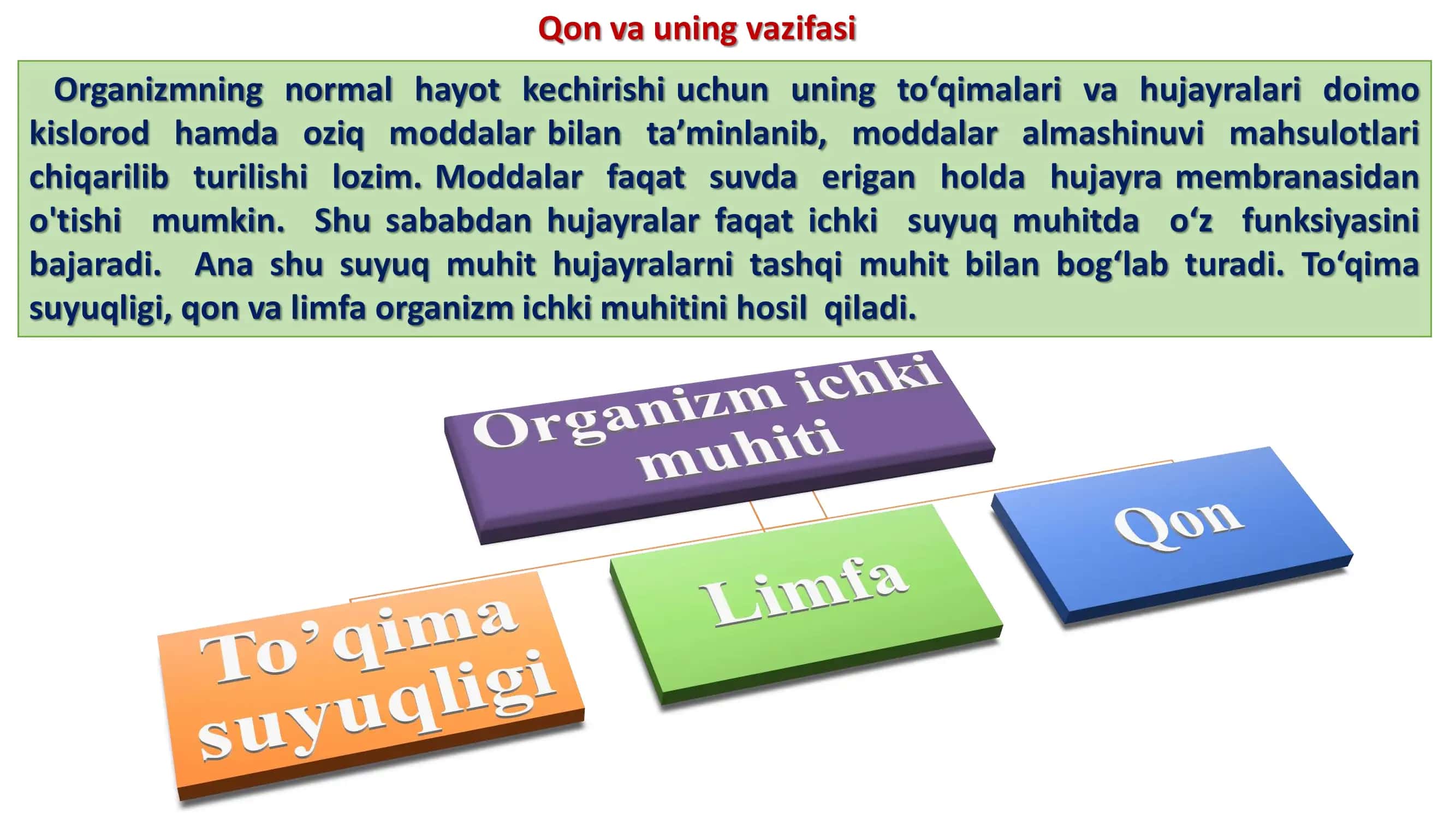 Qon va uning vazifasi 1