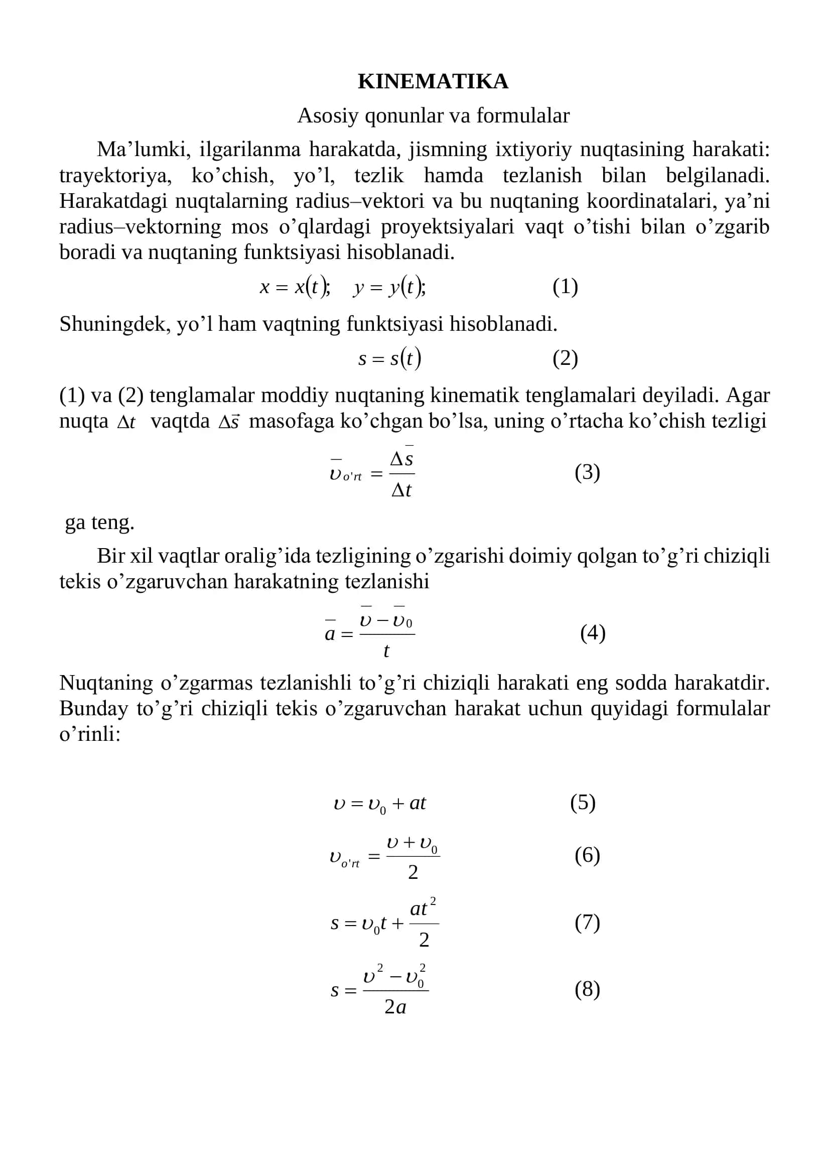 KINEMATIKA 1
