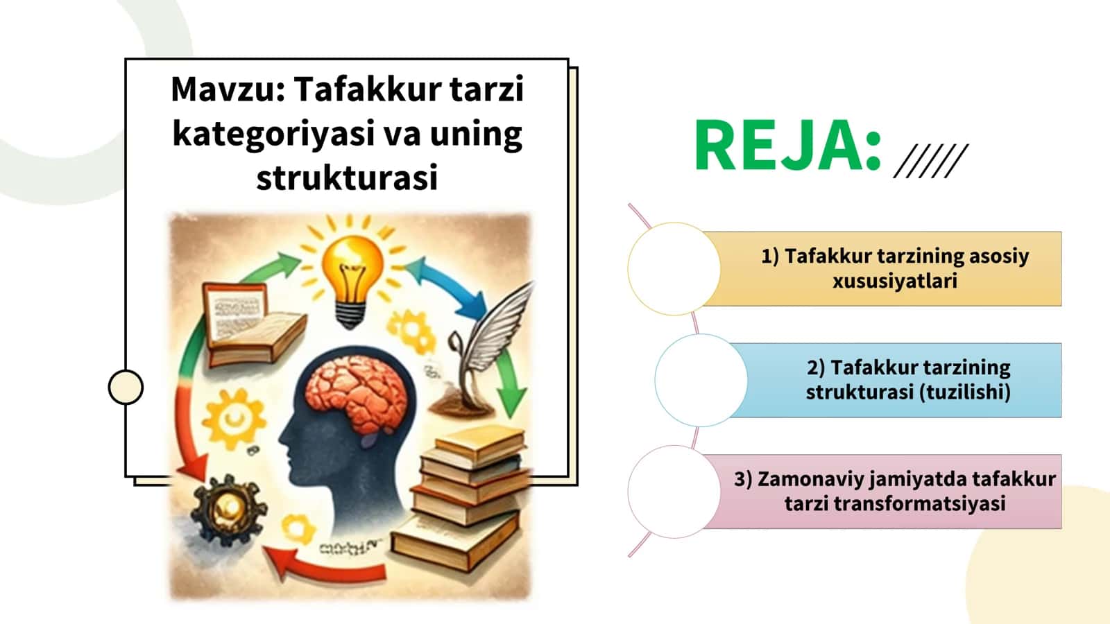Tafakkur tarzi kategoriyasi va uning strukturasi 1