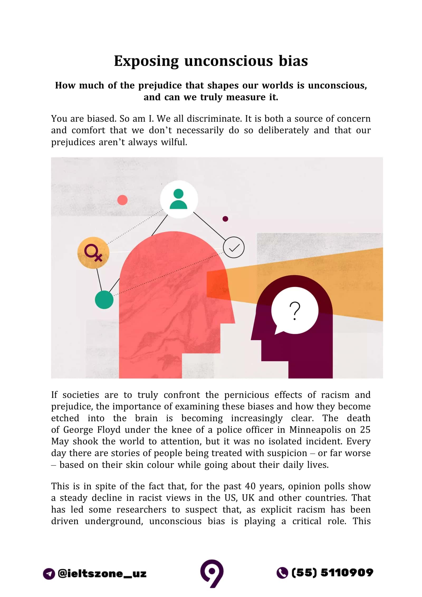 Exposing unconscious bias 1