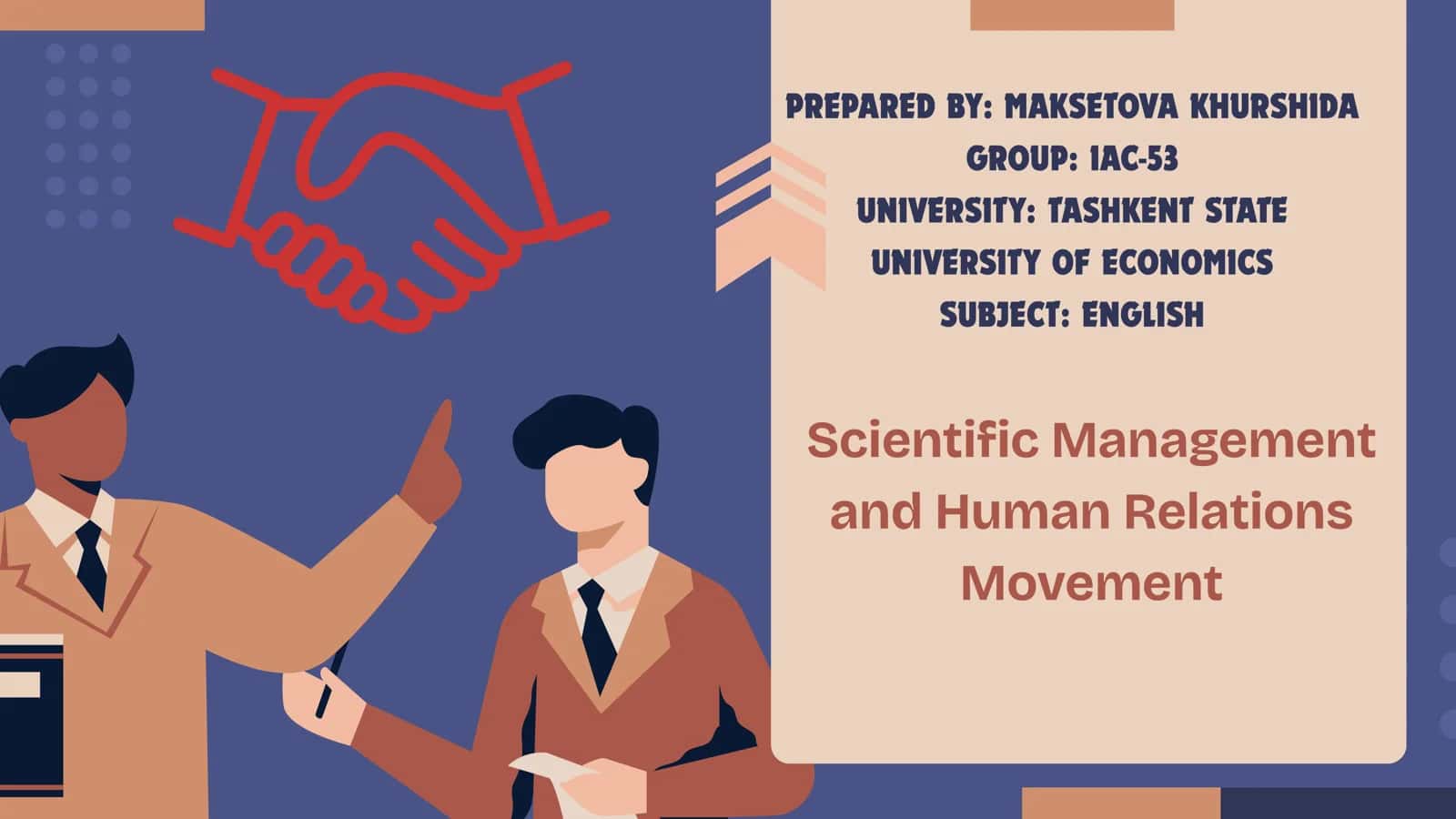 Scientific Management and Human Relations Movement 1