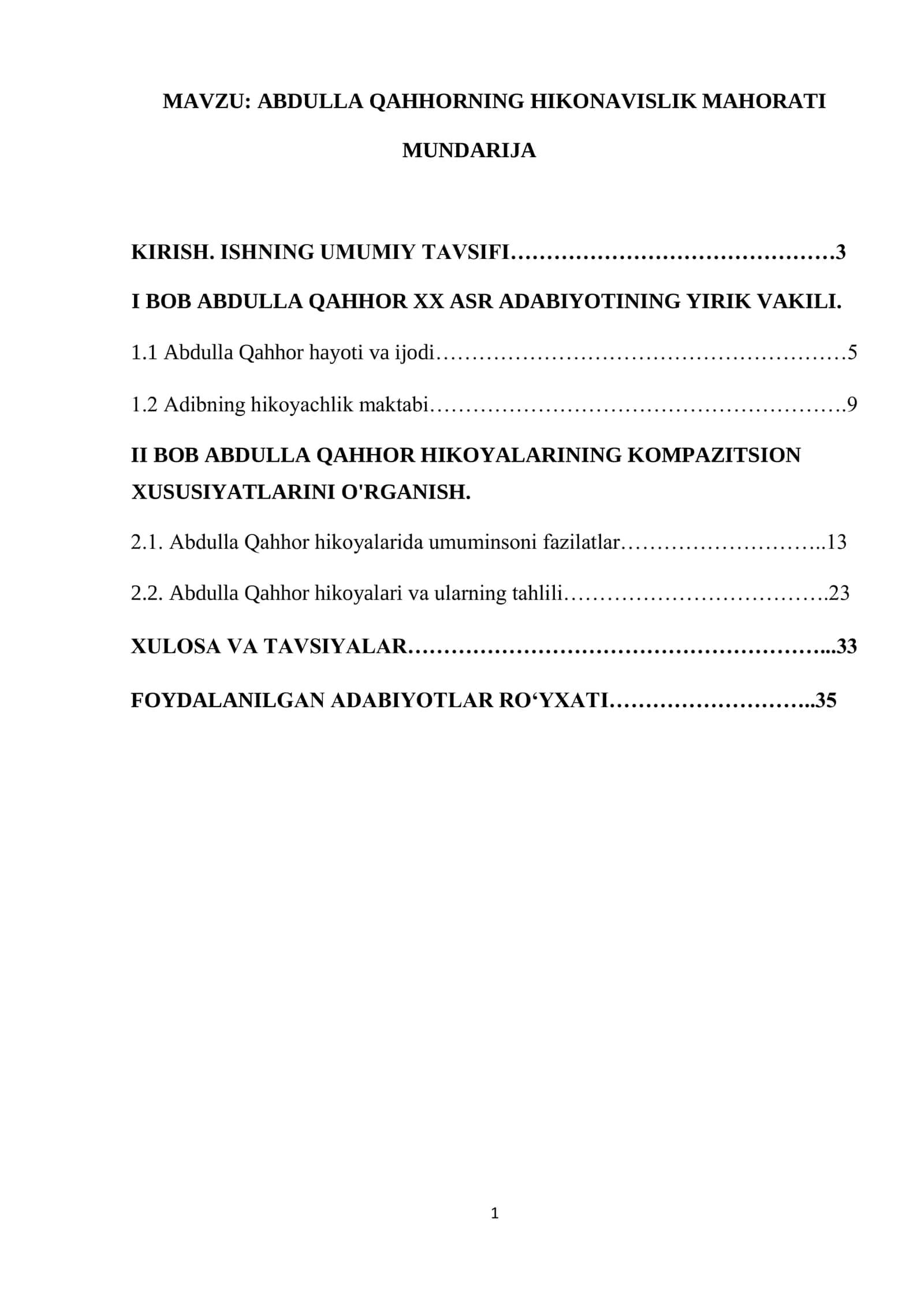 ABDULLA QAHHORNING HIKONAVISLIK MAHORATI 1