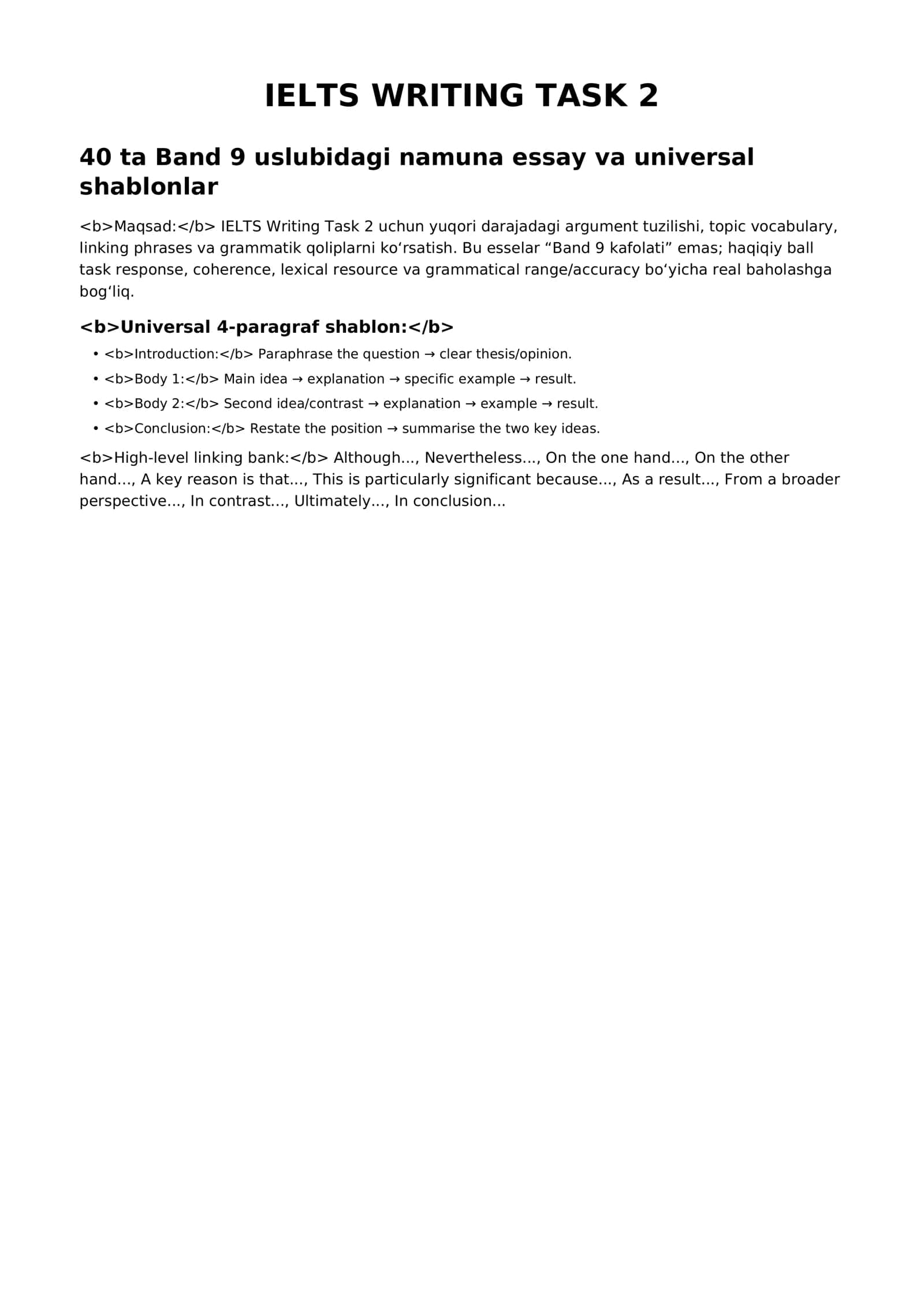 IELTS writing task 2 band 9 1