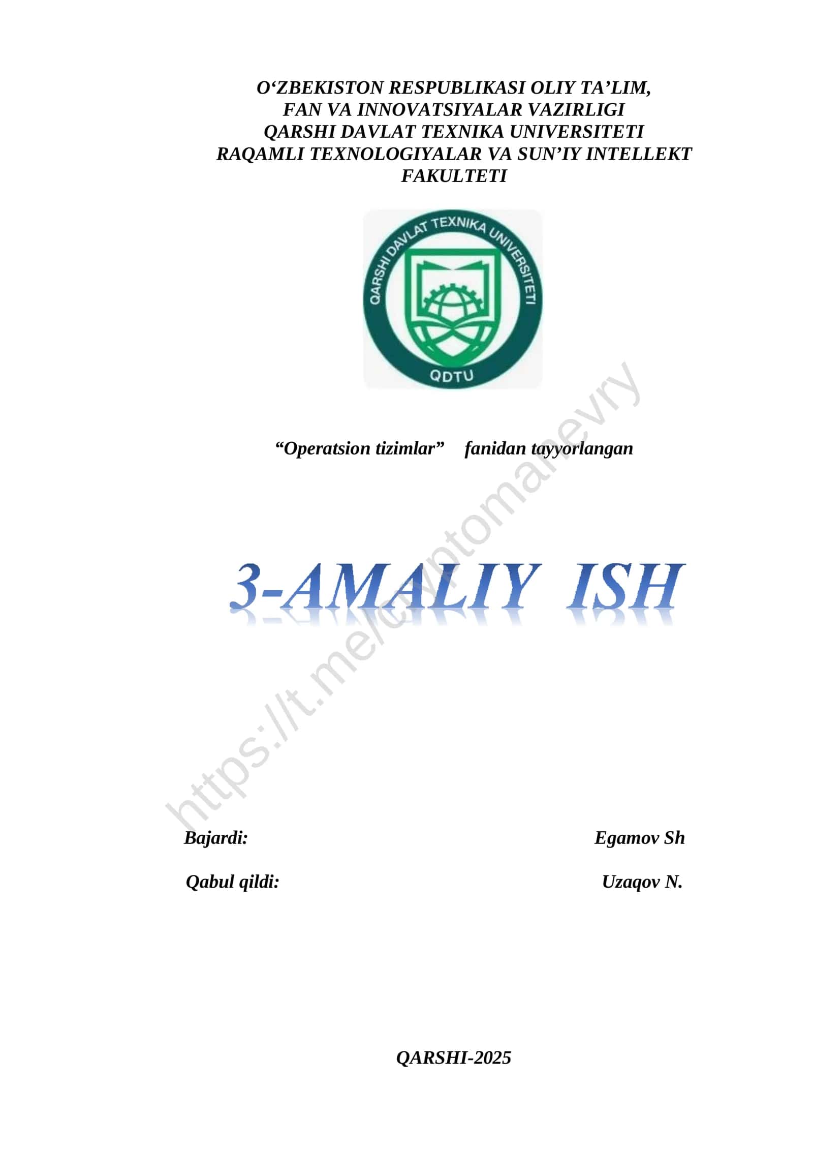 Bujruqlar qatori interpretatori va PowerShell muhitida amaliy mashg'ulotlar 1