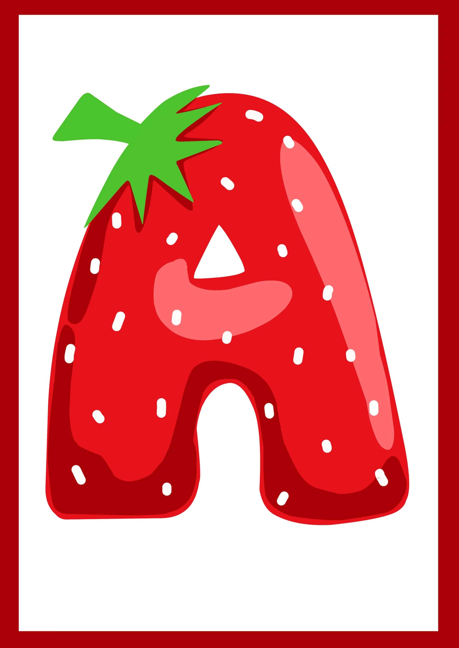 Alfabit Harflar qulupnay Alphabet strawberry 1