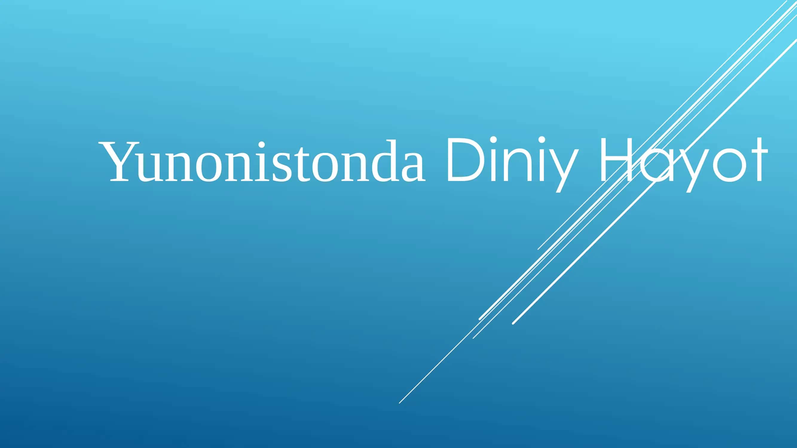 Yunonistonda Diniy Hayot 1