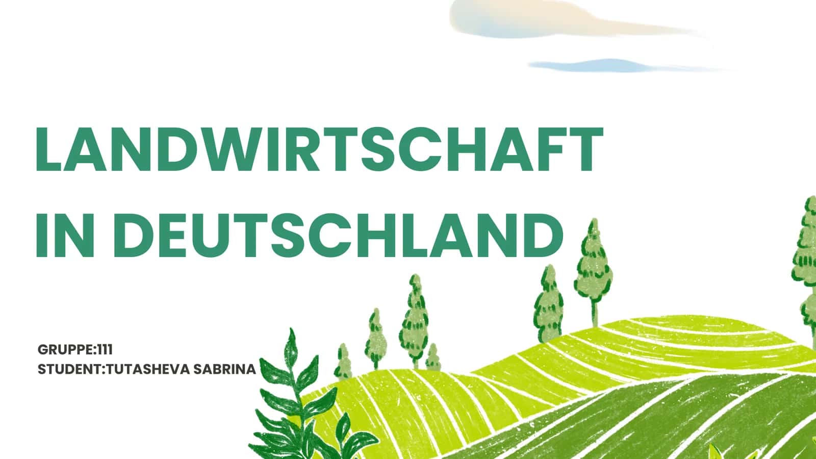 PRODUKTE DER LANDWIRTSCHAFT 1